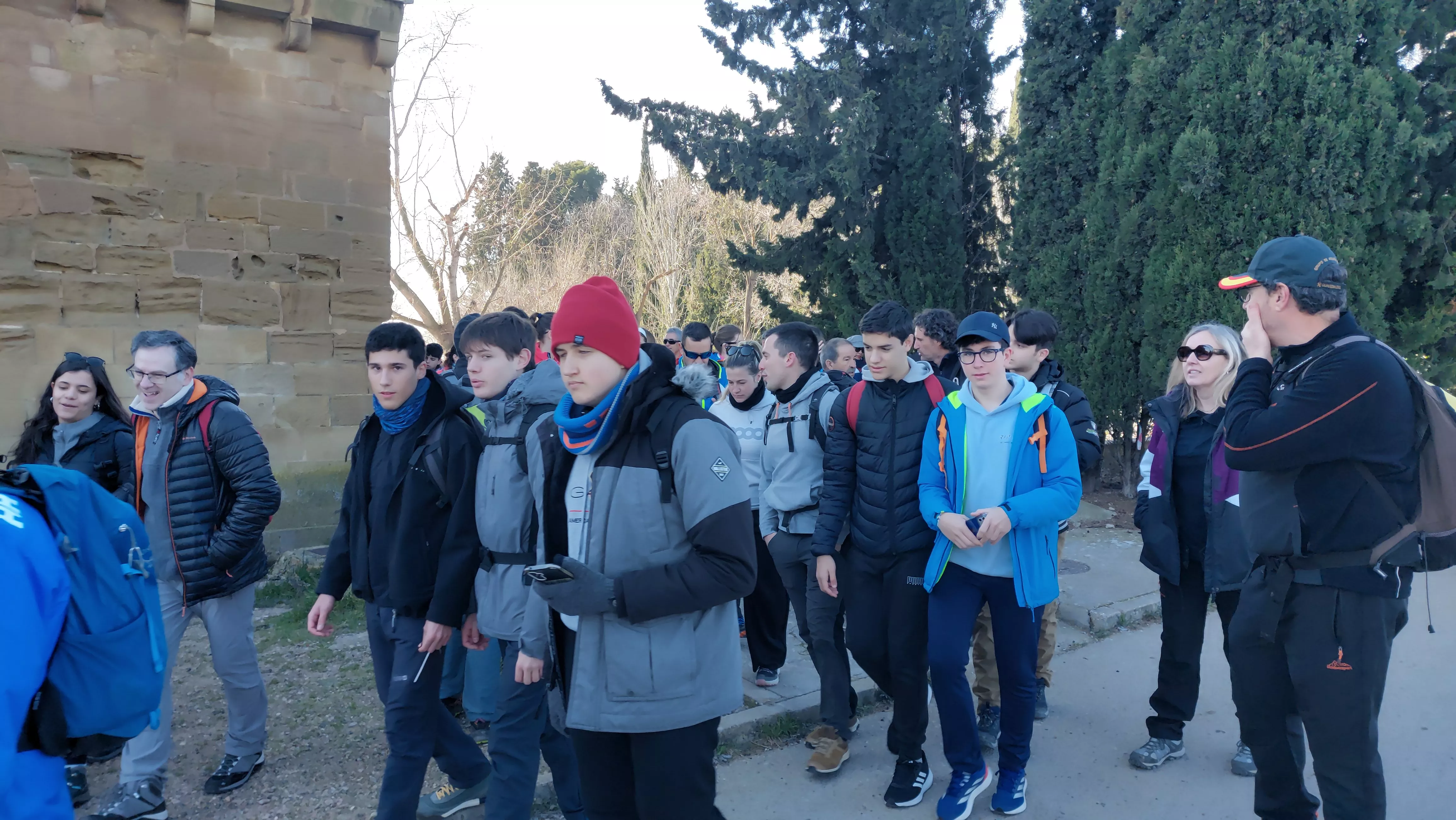 Participantes en el primer entreno para la Javierada