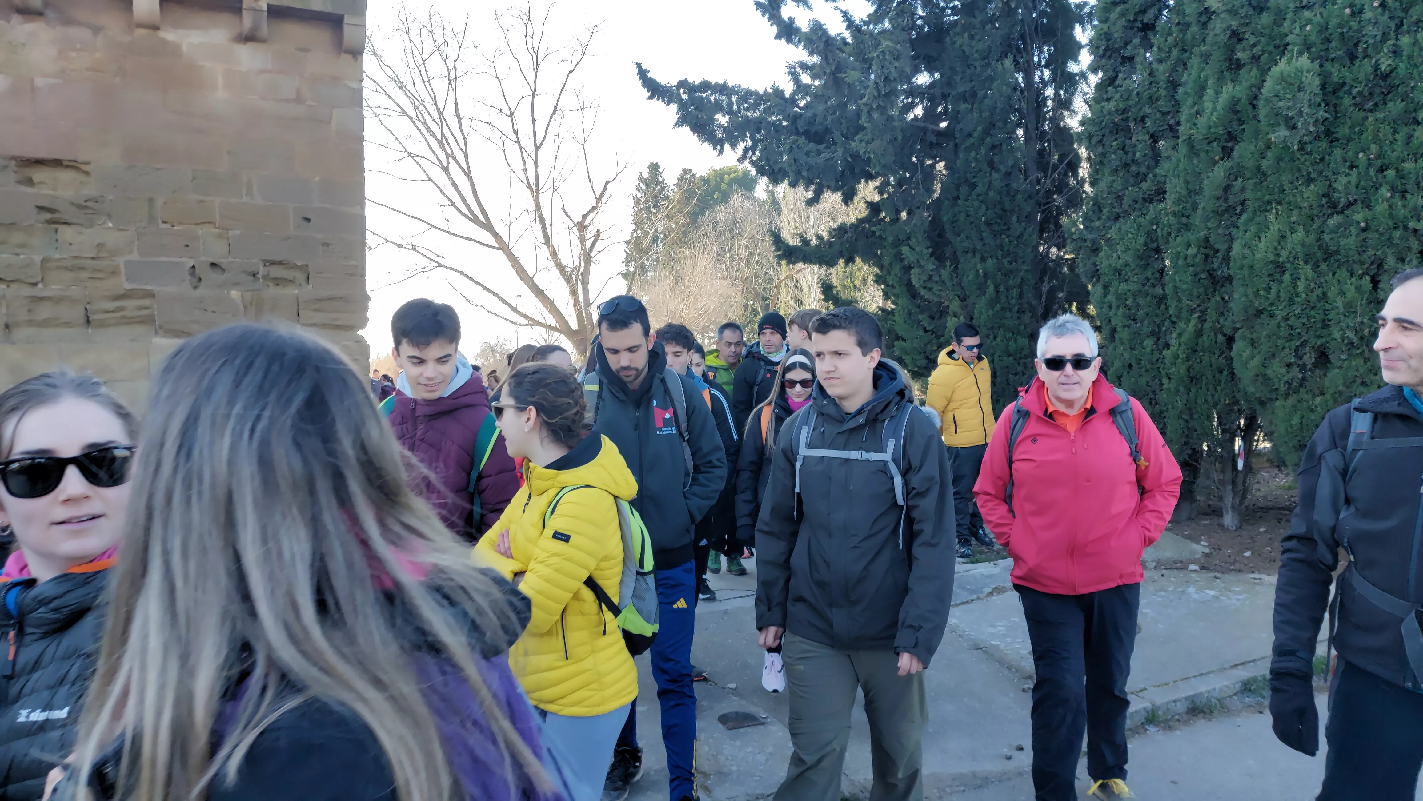 Participantes en el primer entreno para la Javierada