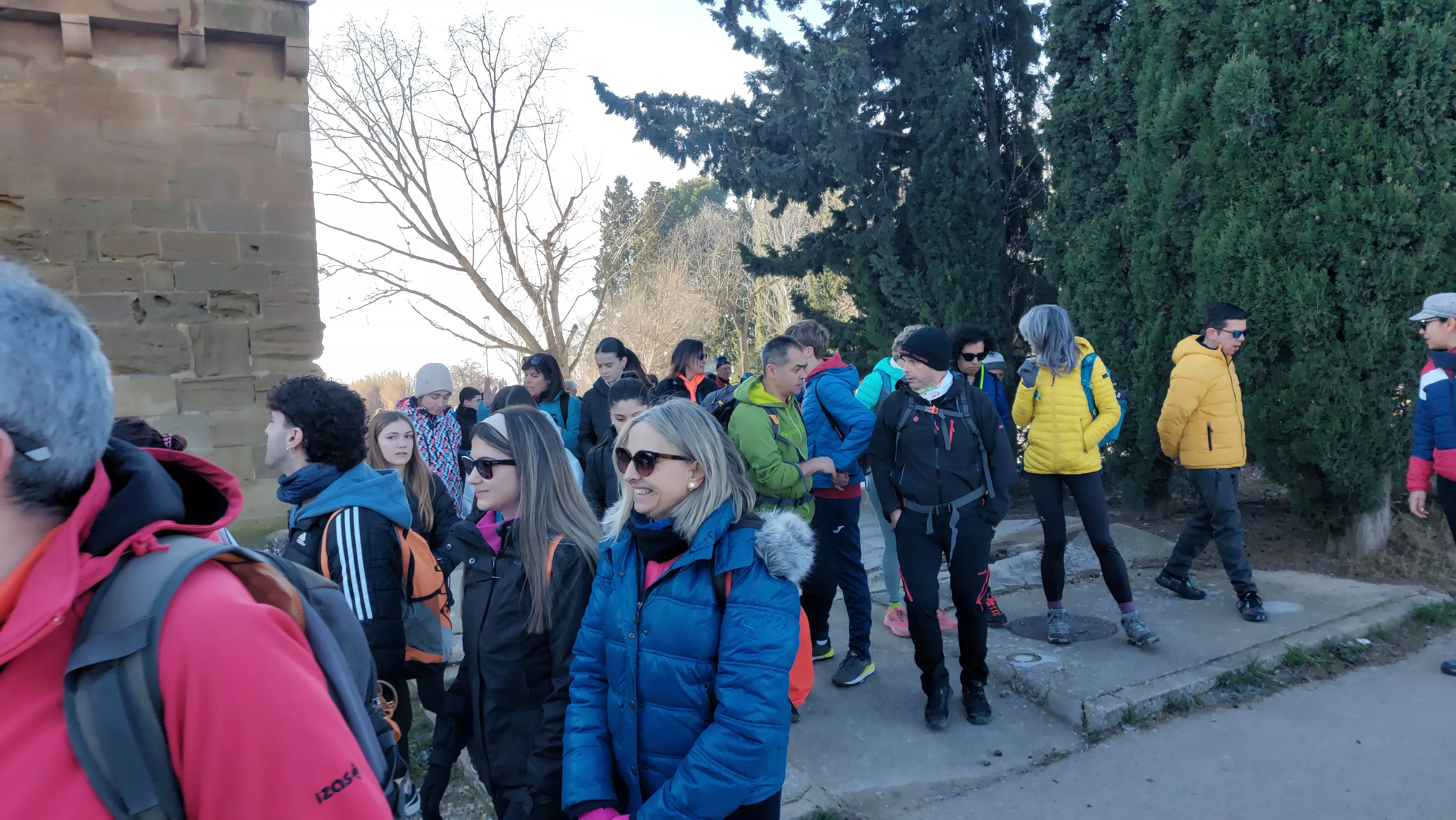 Participantes en el primer entreno para la Javierada