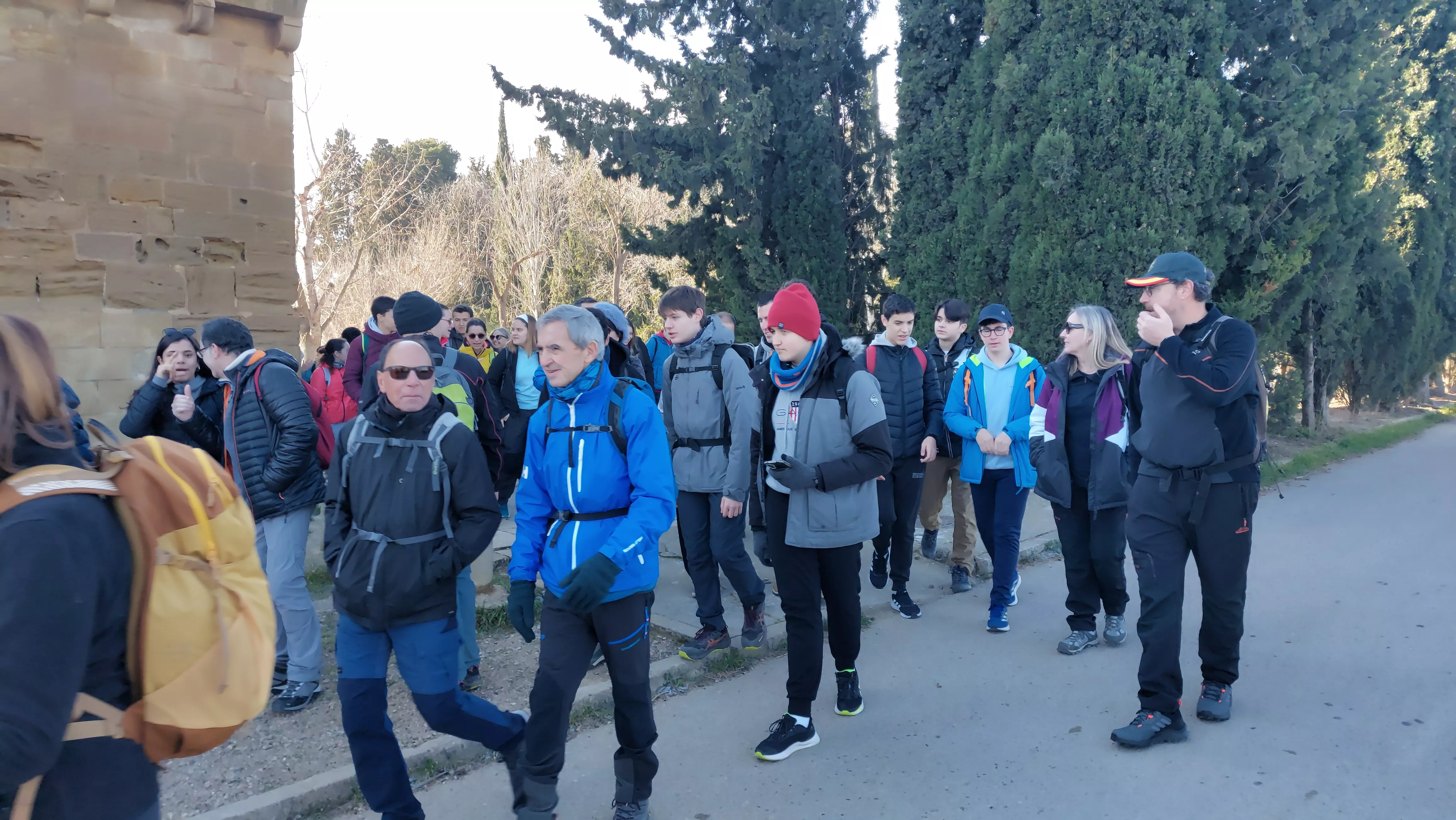 Participantes en el primer entreno para la Javierada