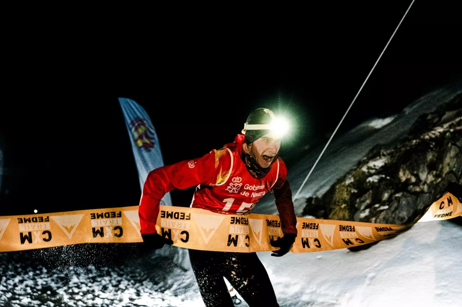 Álvaro Osanz, campeón de España se snowrunning