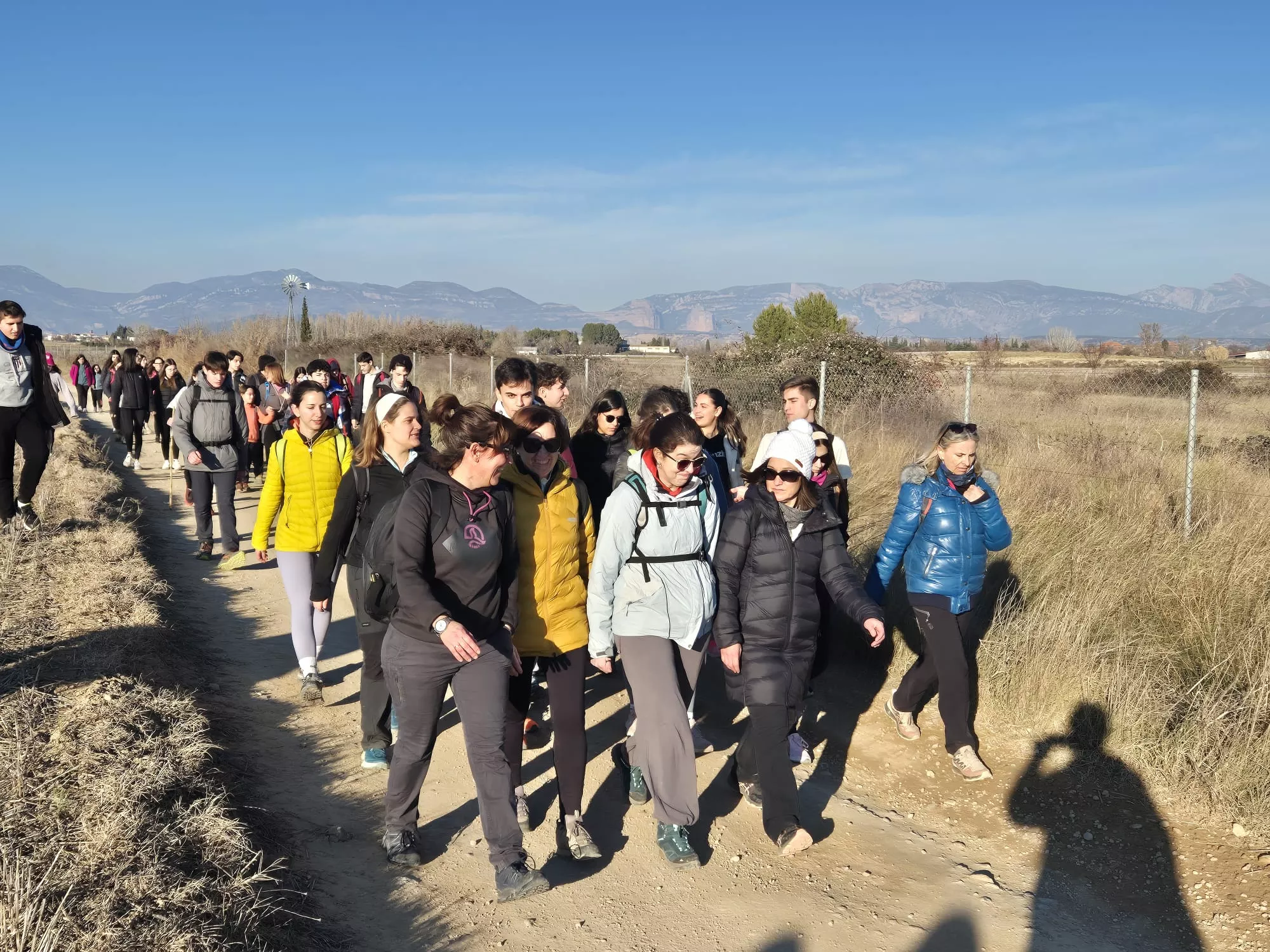 Participantes en el primer entreno para la Javierada. Foto Juanlu Herrero