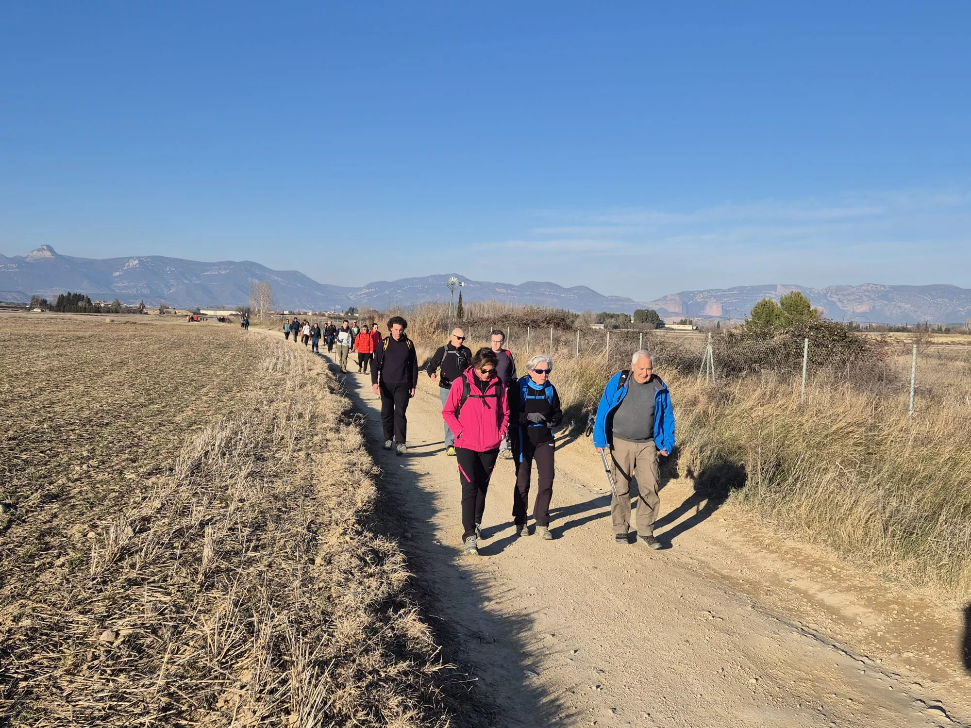 Participantes en el primer entreno para la Javierada. Foto Juanlu Herrero