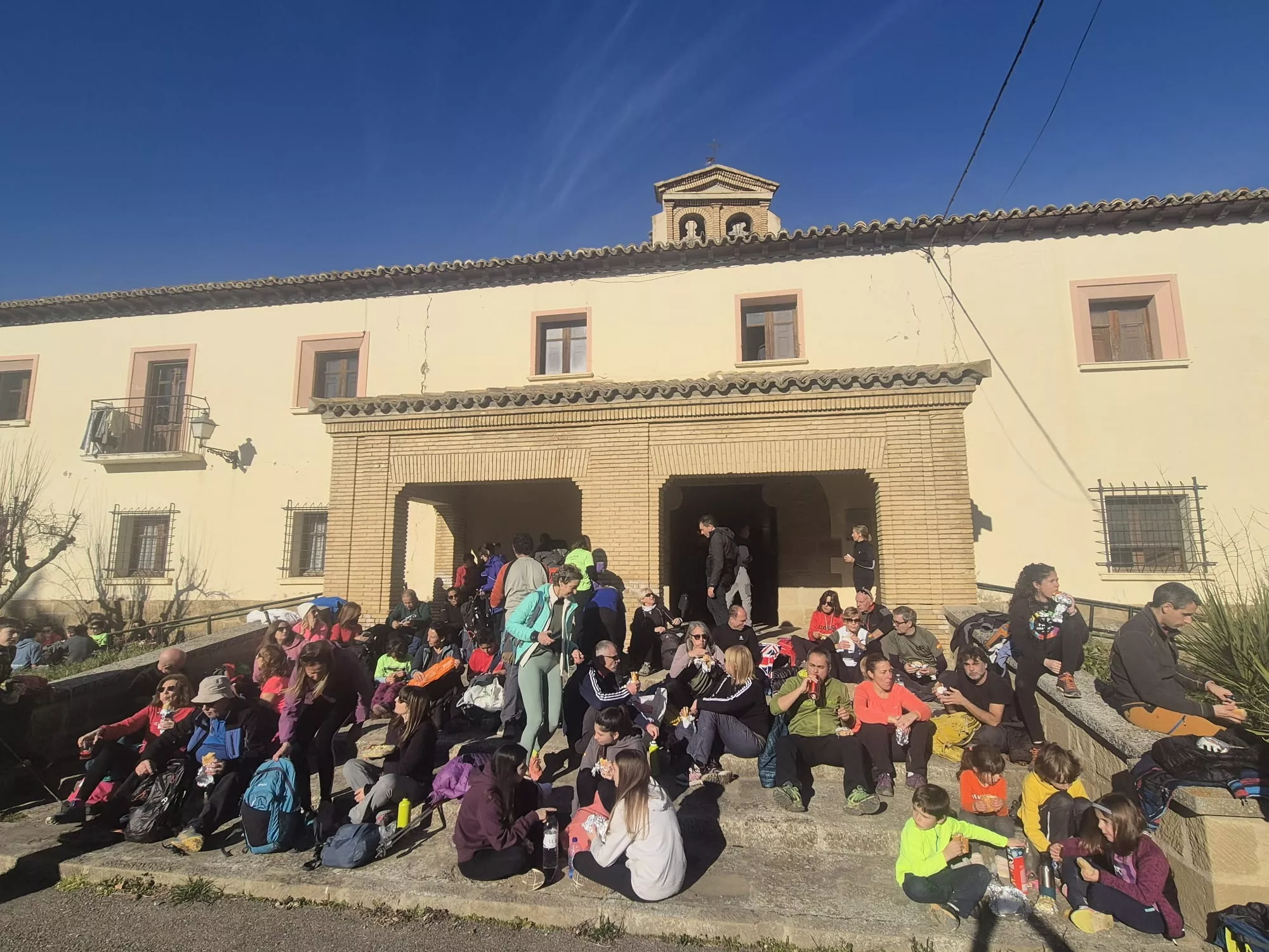 Participantes en el primer entreno para la Javierada. Foto Juanlu Herrero