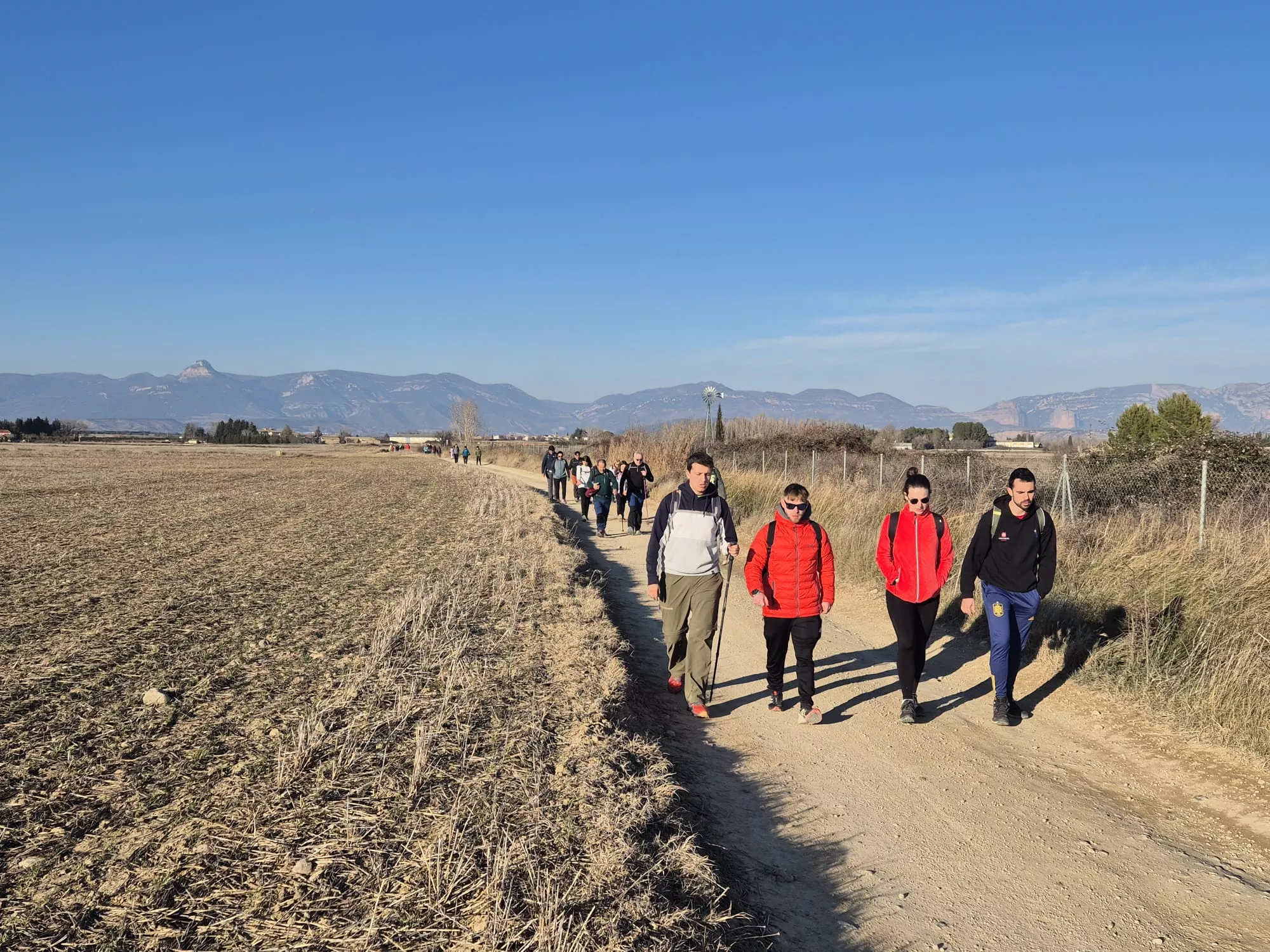 Participantes en el primer entreno para la Javierada. Foto Juanlu Herrero