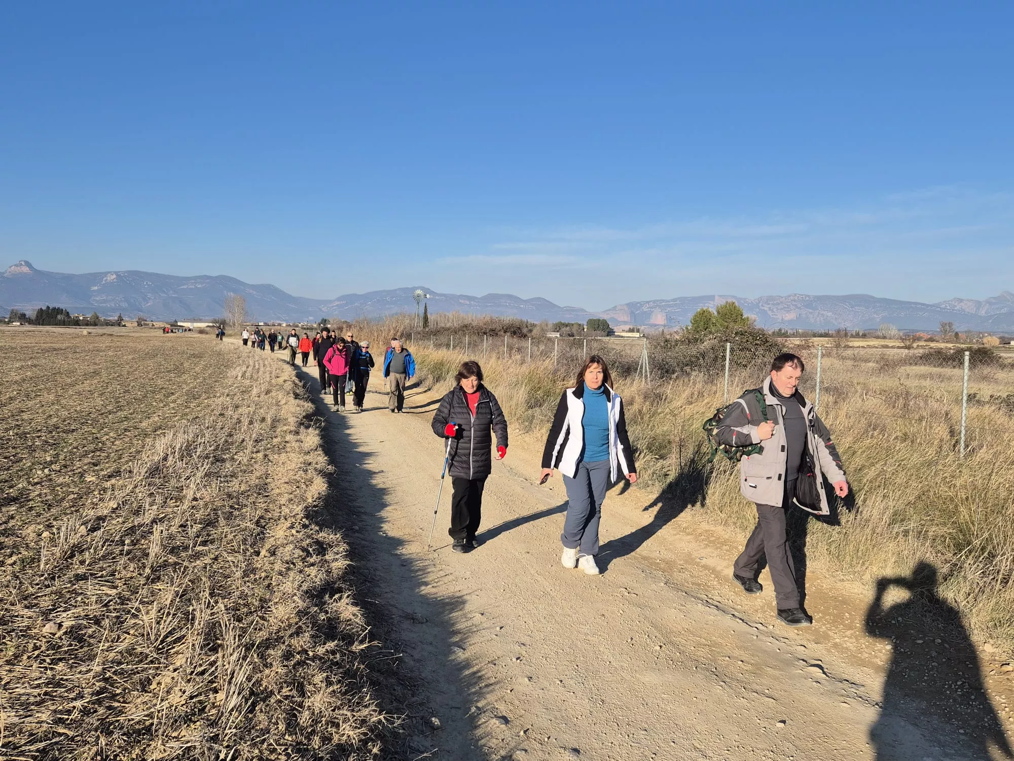 Participantes en el primer entreno para la Javierada. Foto Juanlu Herrero