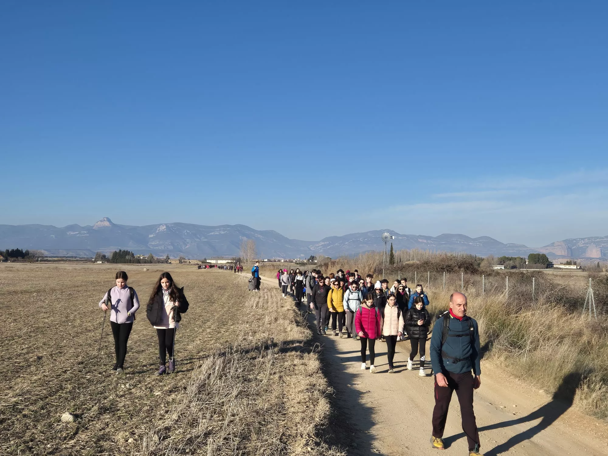 Participantes en el primer entreno para la Javierada. Foto Juanlu Herrero