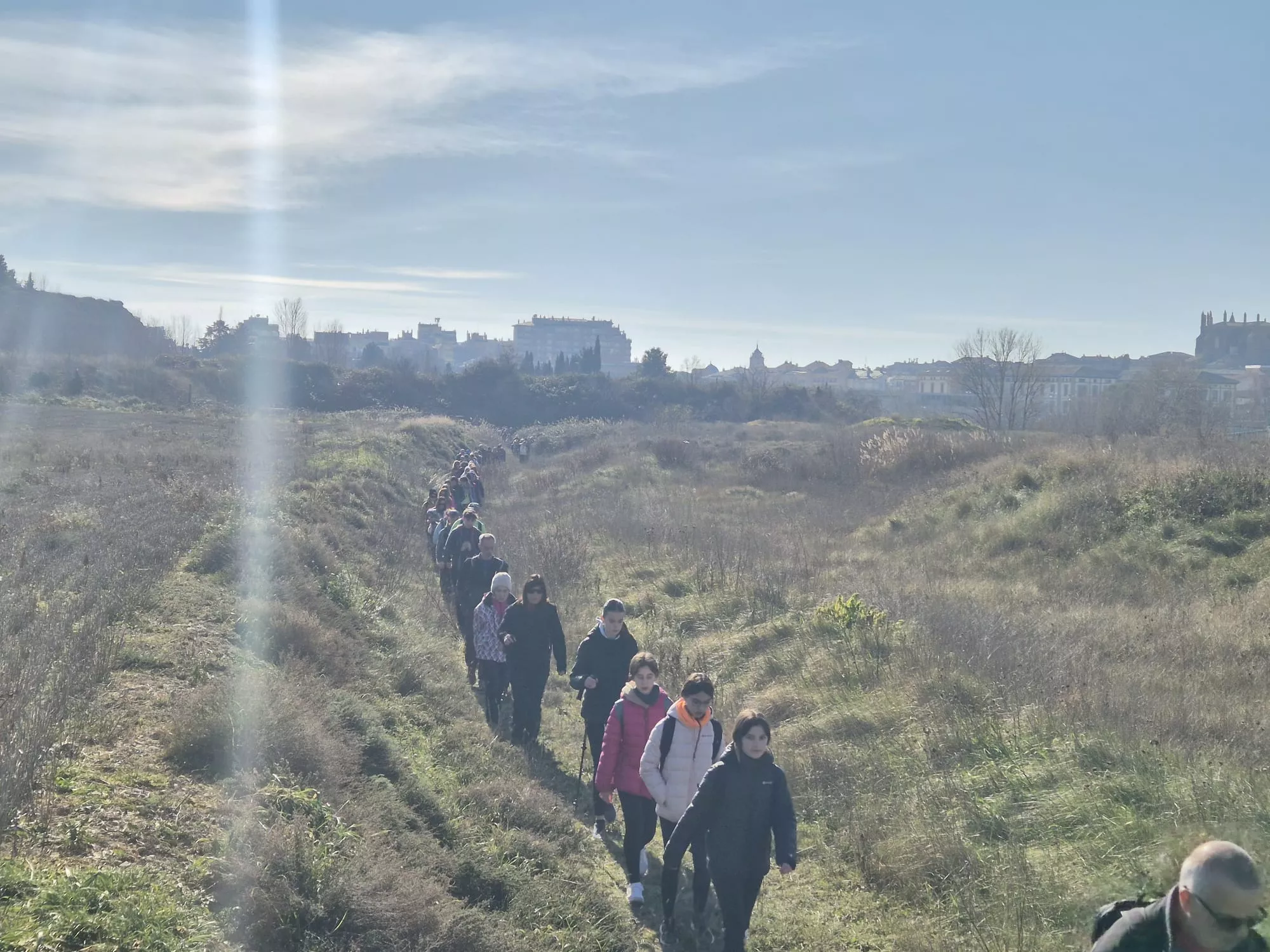 Participantes en el primer entreno para la Javierada. Foto Juanlu Herrero
