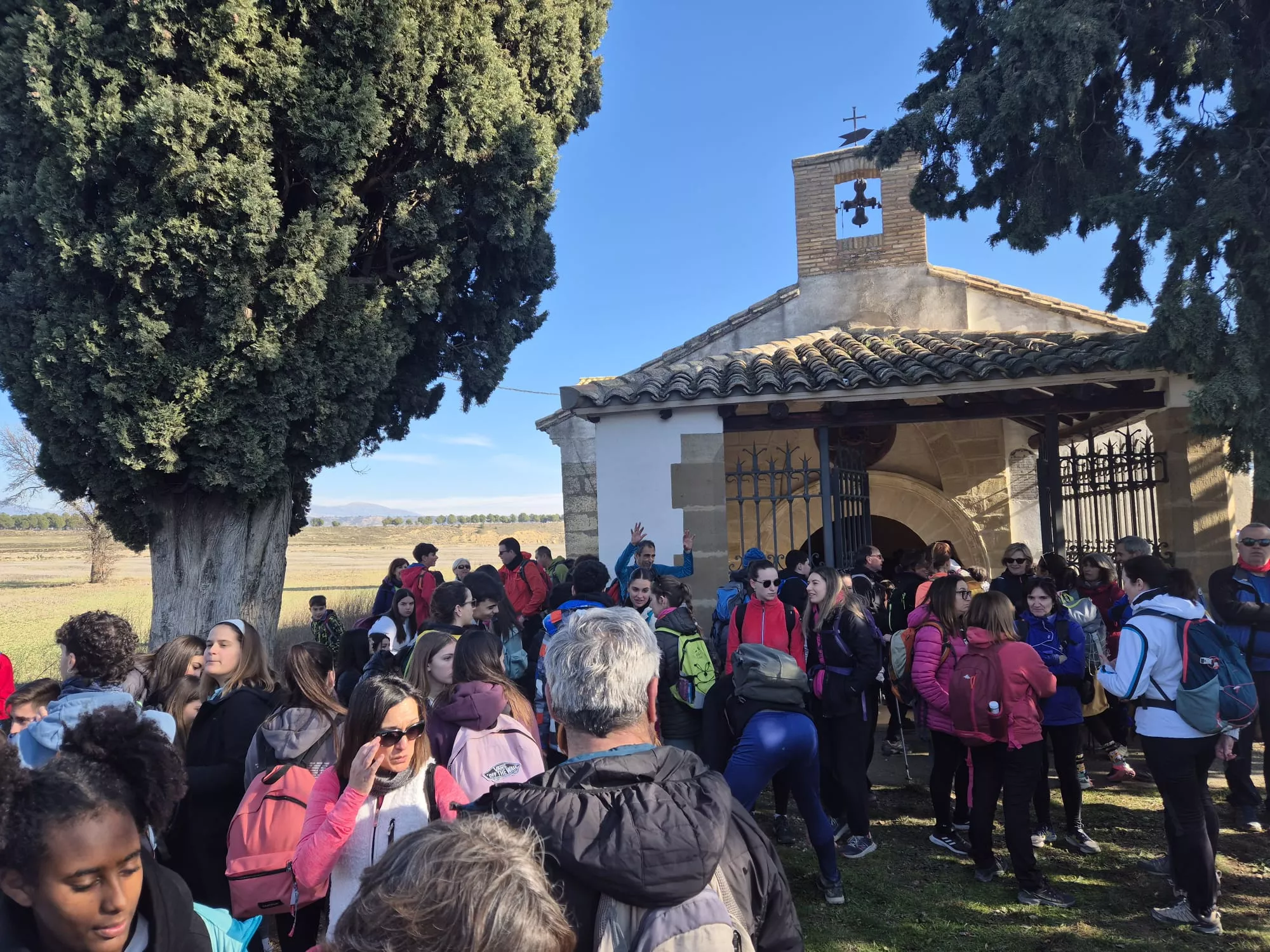 Participantes en el primer entreno para la Javierada. Foto Juanlu Herrero