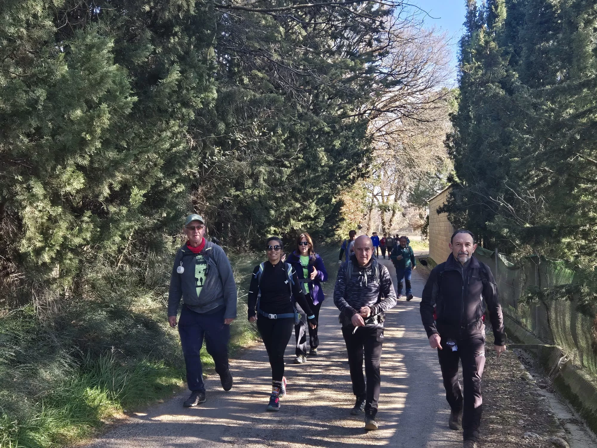Participantes en el primer entreno para la Javierada. Foto Juanlu Herrero