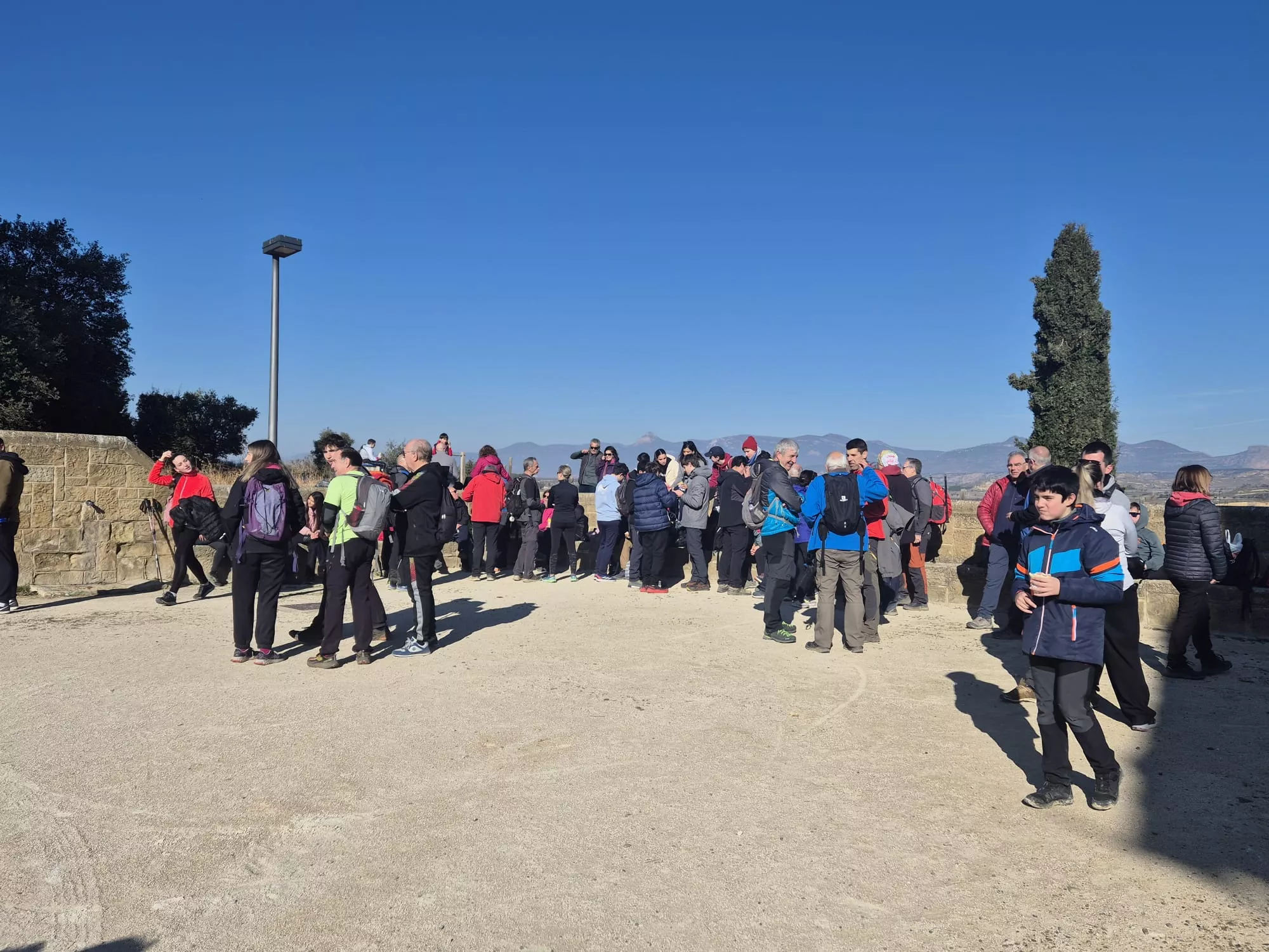 Participantes en el primer entreno para la Javierada. Foto Juanlu Herrero
