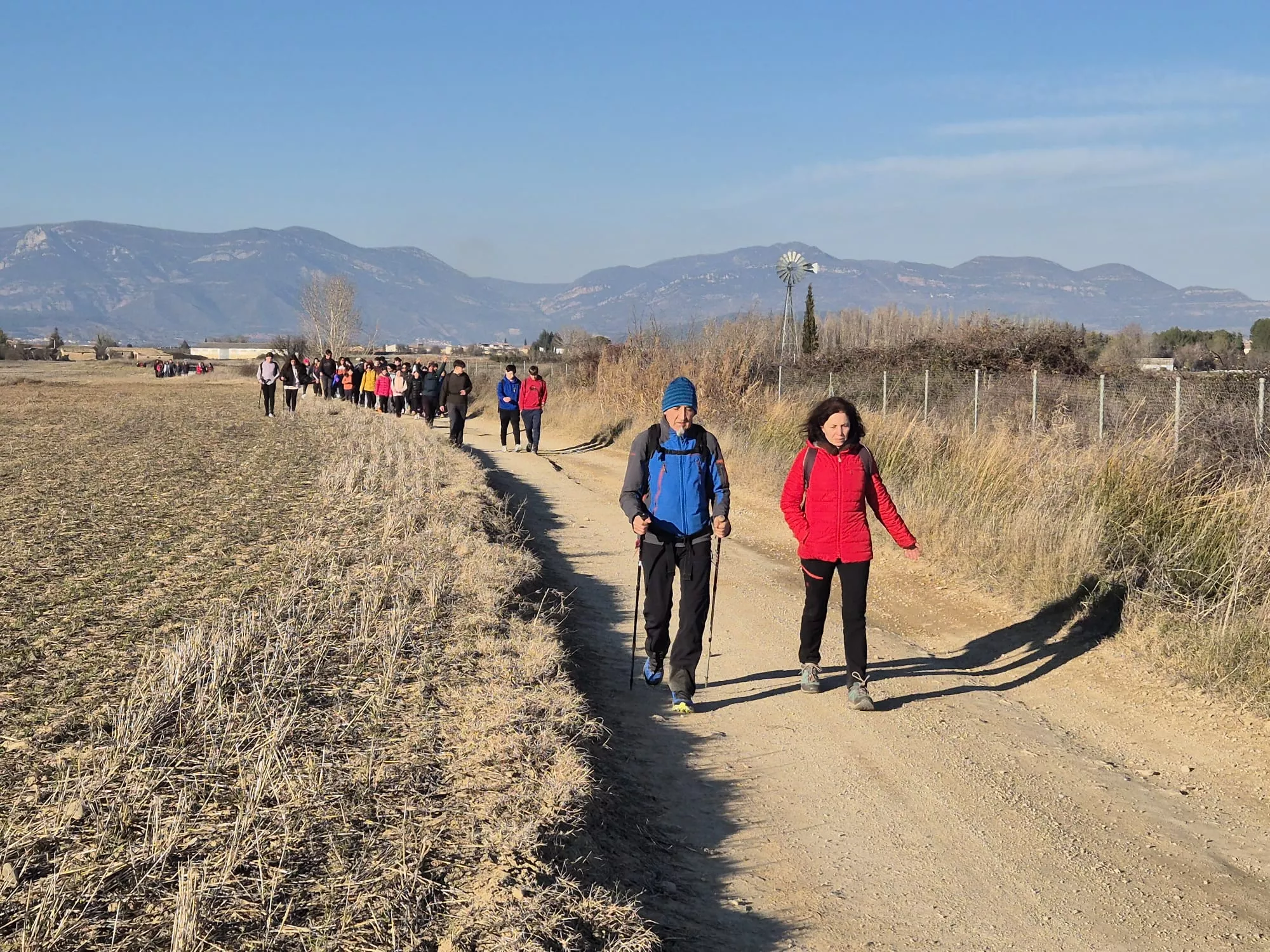 Participantes en el primer entreno para la Javierada. Foto Juanlu Herrero