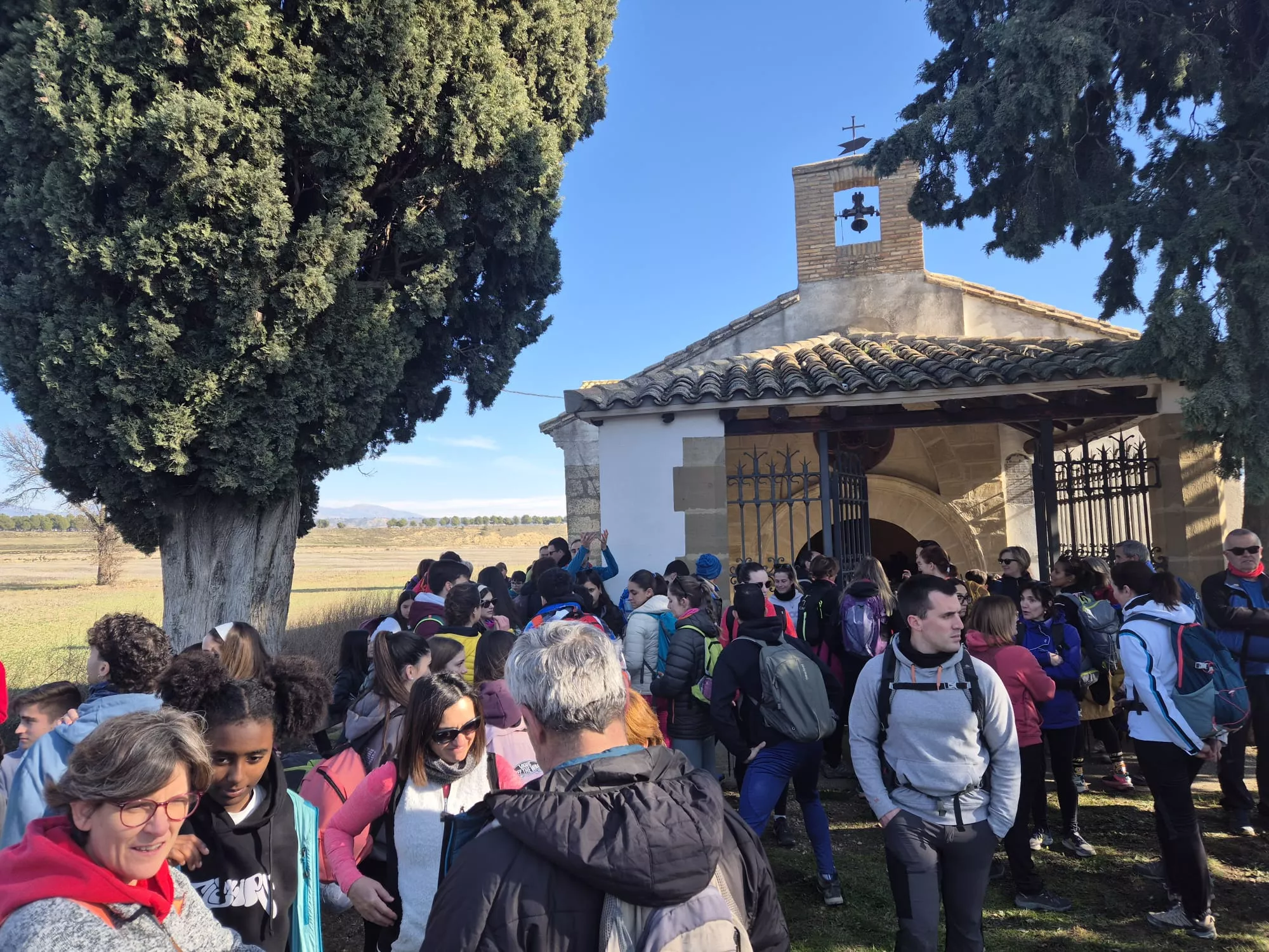 Participantes en el primer entreno para la Javierada. Foto Juanlu Herrero