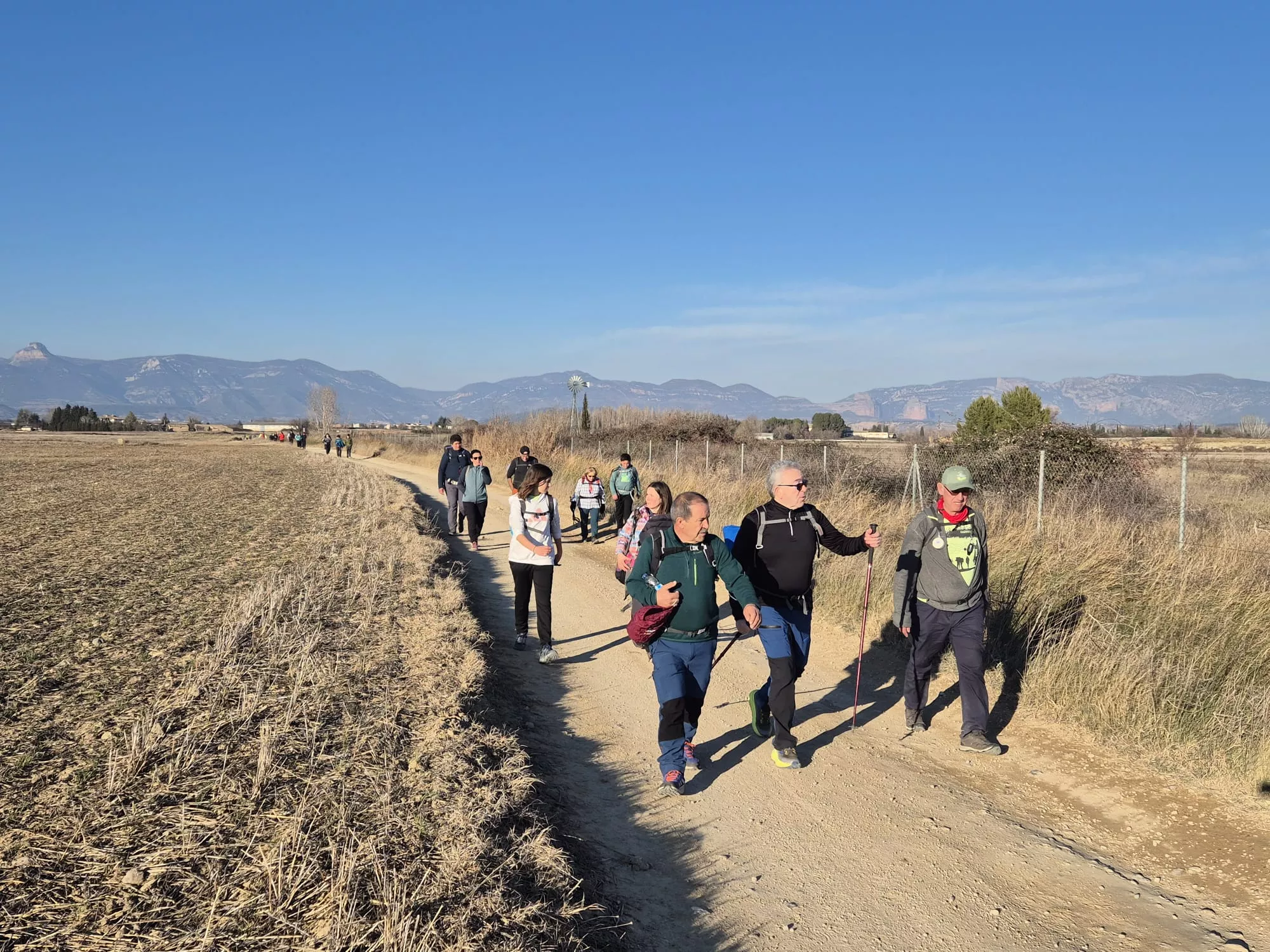 Participantes en el primer entreno para la Javierada. Foto Juanlu Herrero