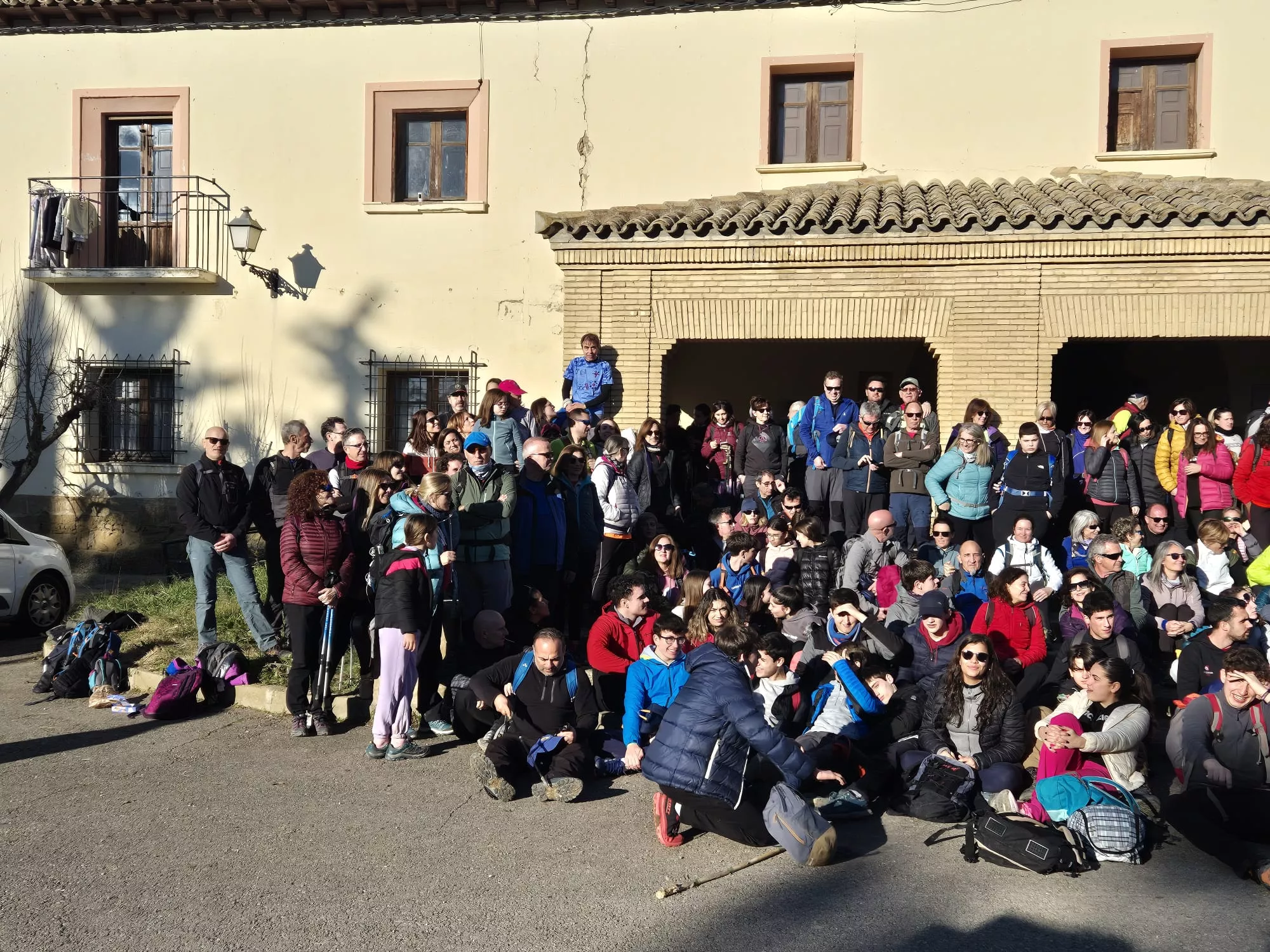 Participantes en el primer entreno para la Javierada. Foto Juanlu Herrero