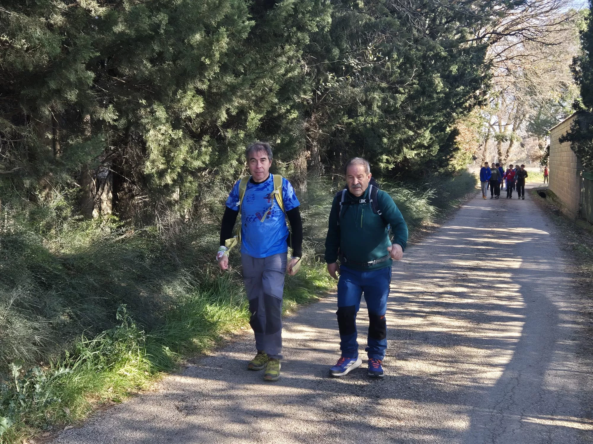 Participantes en el primer entreno para la Javierada. Foto Juanlu Herrero