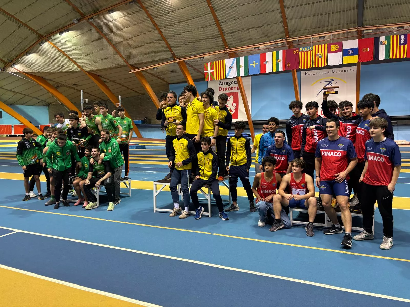 Campeonato de Aragón de clubes de pista cubierta el pasado invierno.