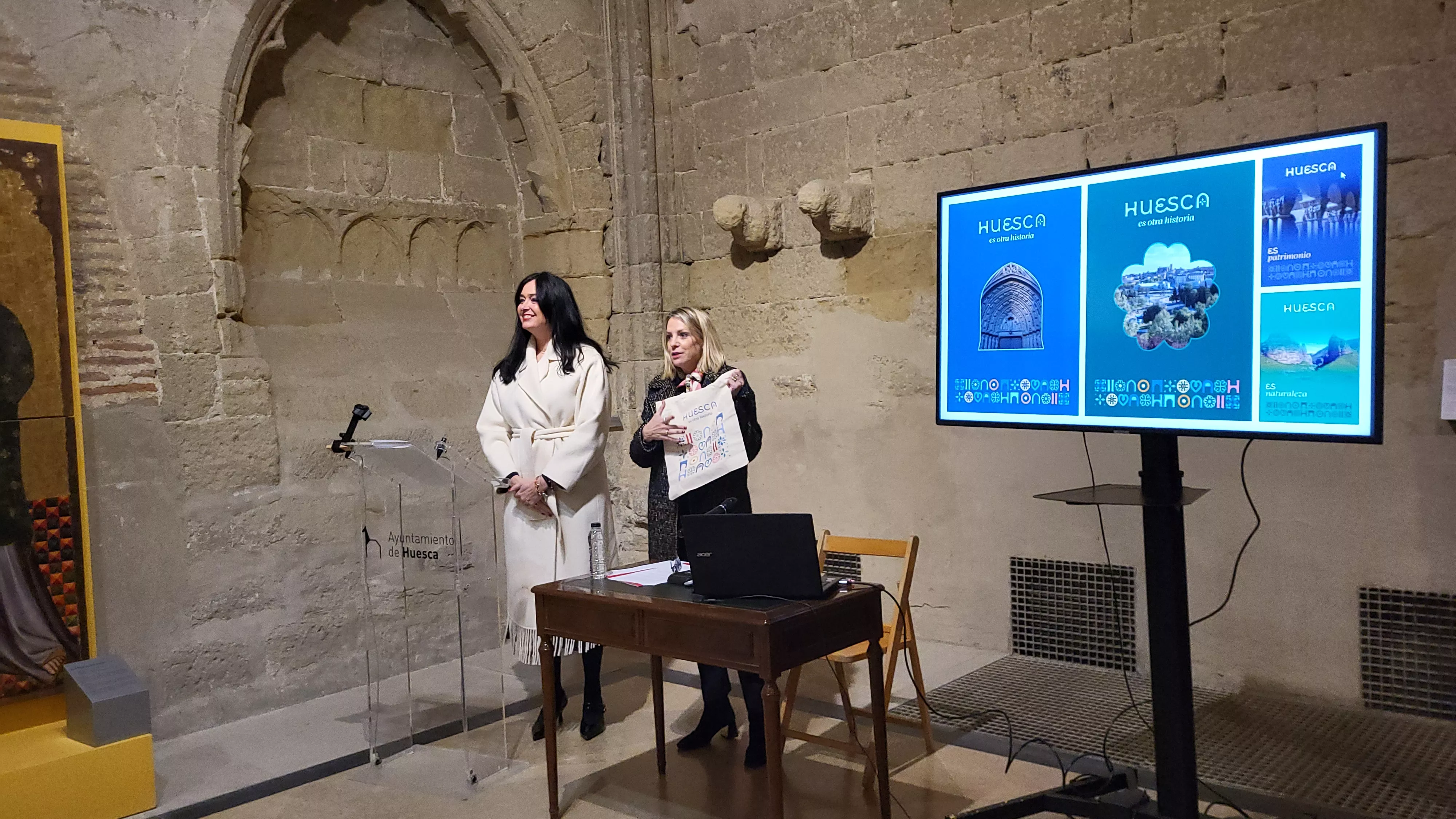 Presentación de la nueva marca turística de la ciudad de Huesca. Foto Mercedes Manterola