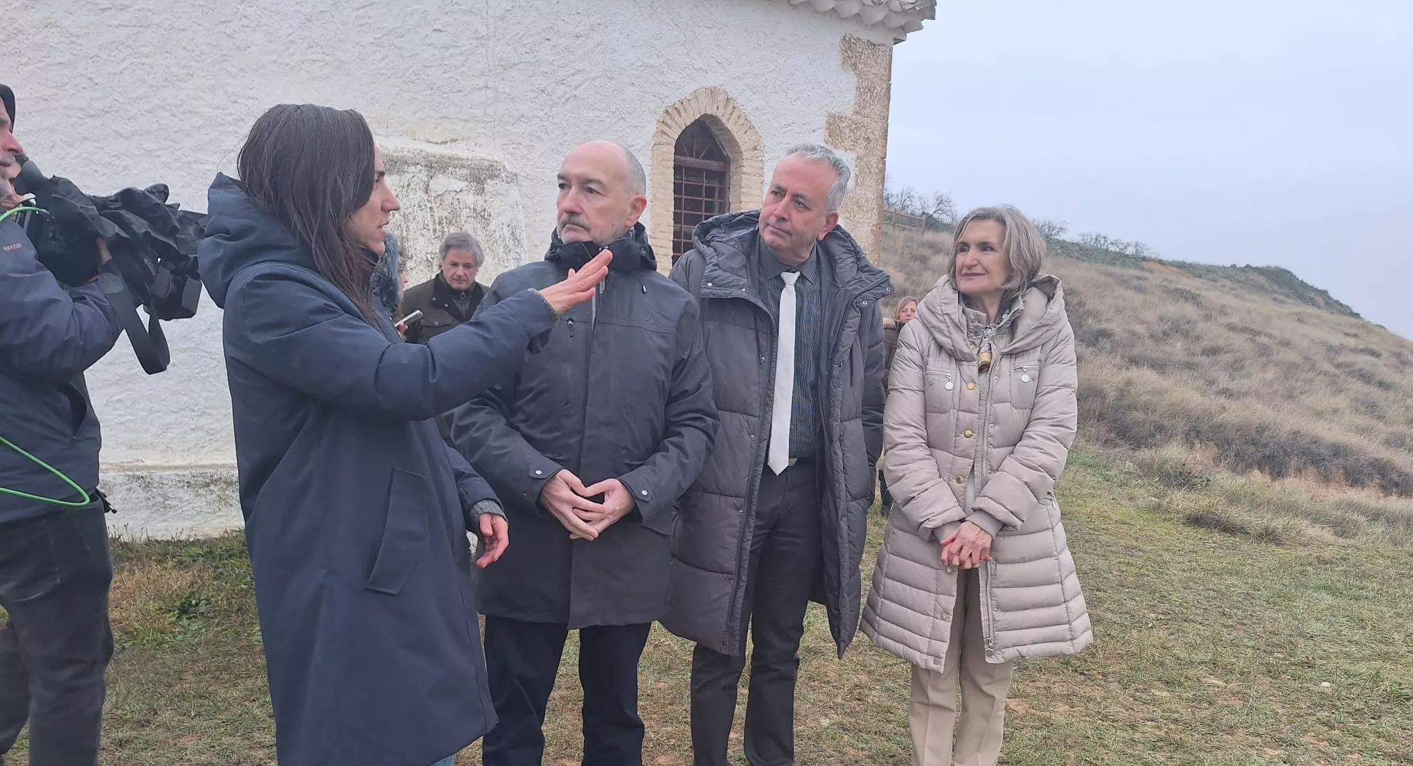 Visita a los terrenos de Plasencia del Monte donde se construirá la planta de hidrógeno verde.