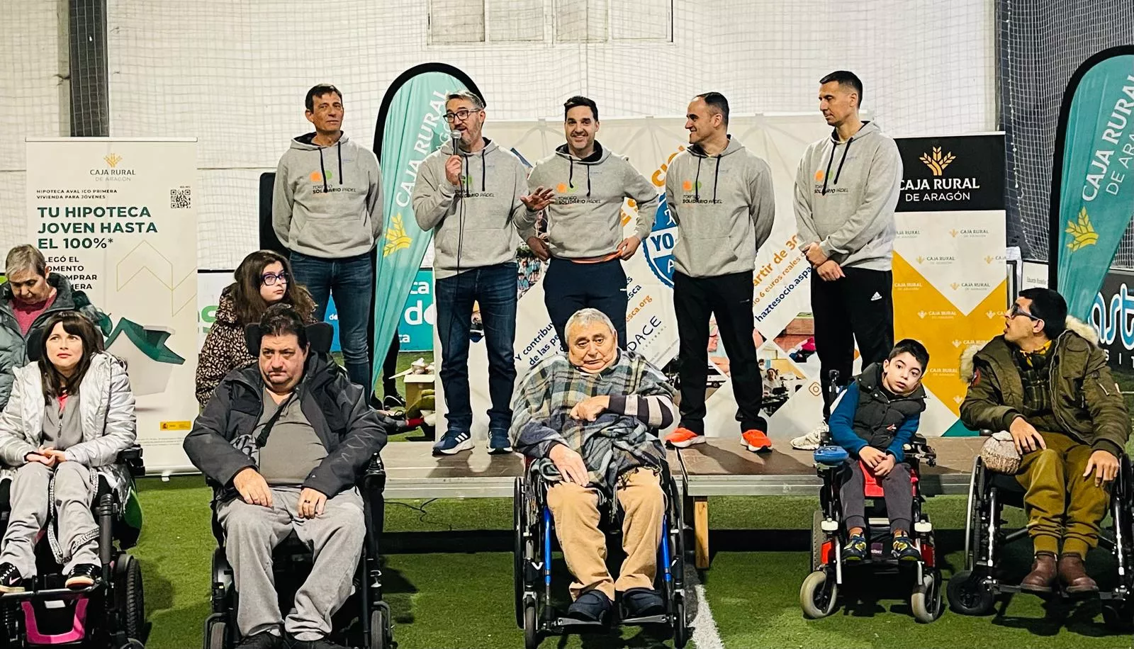 El I Torneo de pádel Aspace Huesca-Caja Rural, gran ambiente y altísima participación