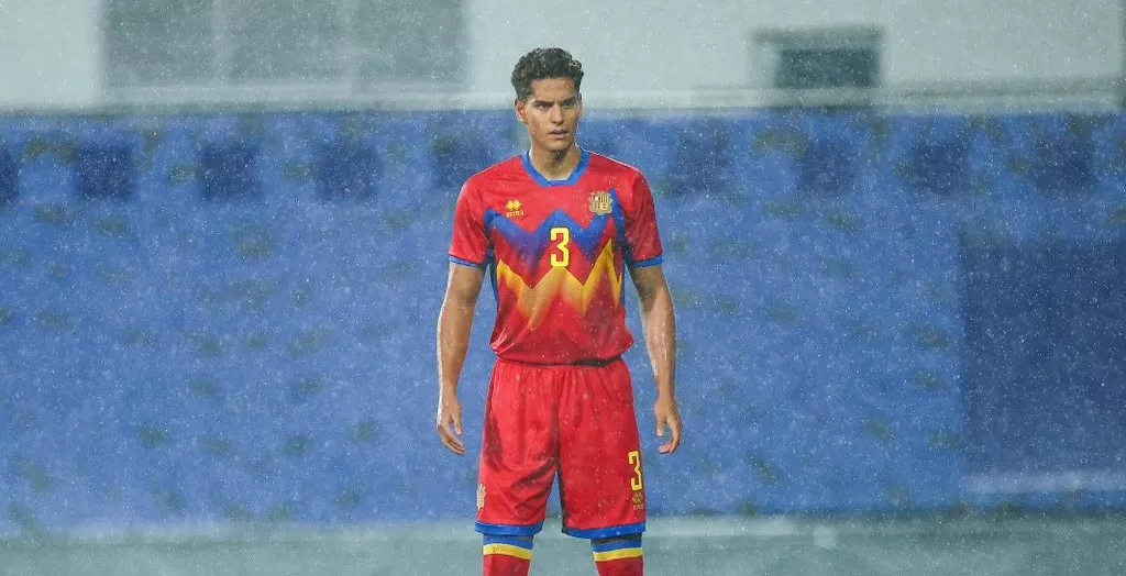 Ian Olivera con la selección de Andorra en un partido de esta temporada.