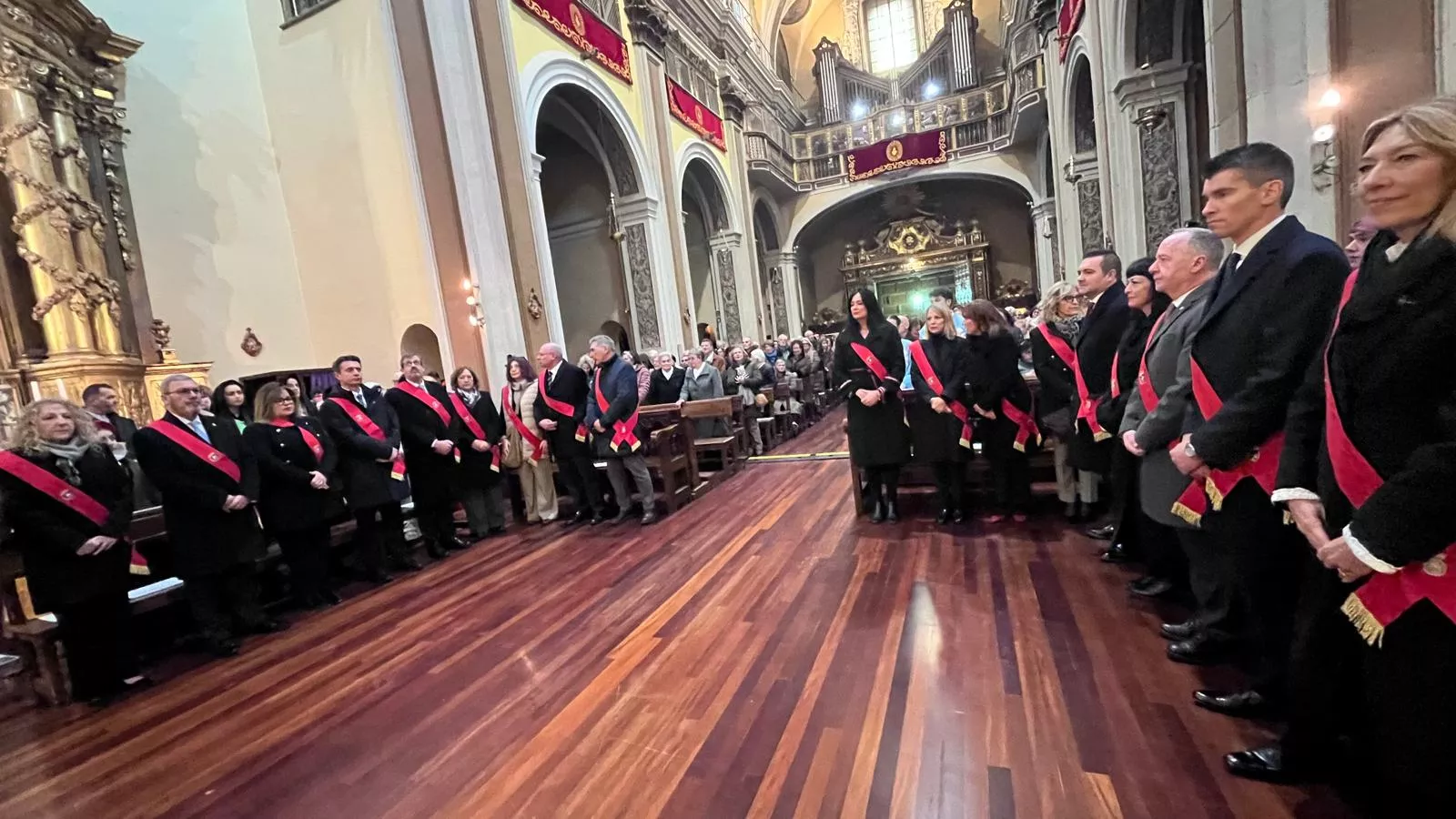 Misa en la iglesia de San Vicente el Real en la fiesta del copatrón de Huesca. Foto Mercedes Manterola