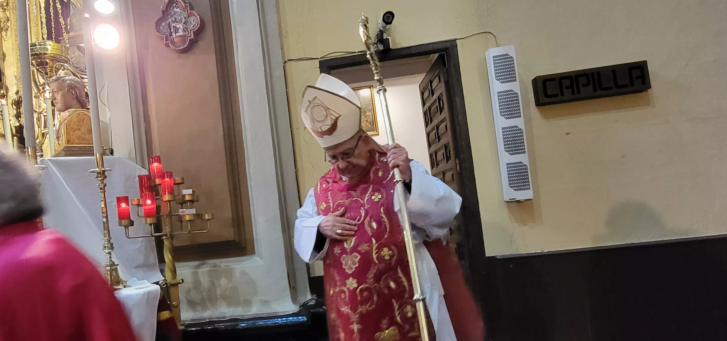 Misa en la iglesia de San Vicente el Real en la fiesta del copatrón de Huesca. Foto Mercedes Manterola