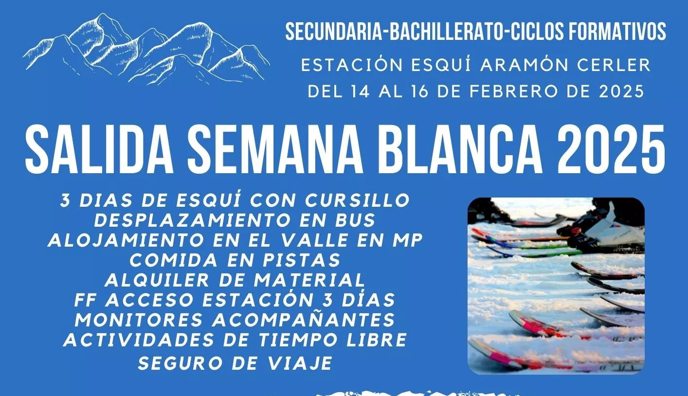 Cartel Semana Blanca esquí 2025 
