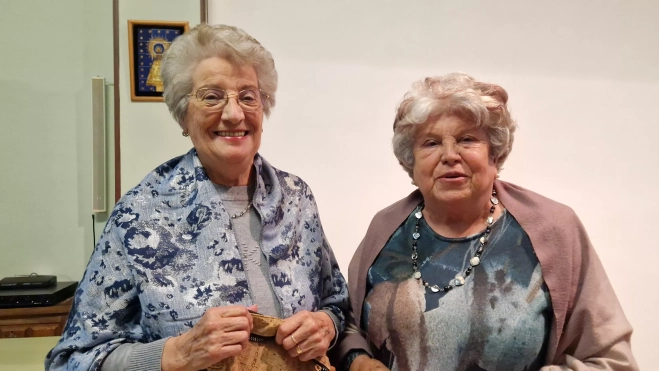 Mari Carmen Berdún y Ana Lasaosa. Foto Myriam Martínez Mari Carmen Berdún y Ana Lasaosa. Foto Myriam Martínez