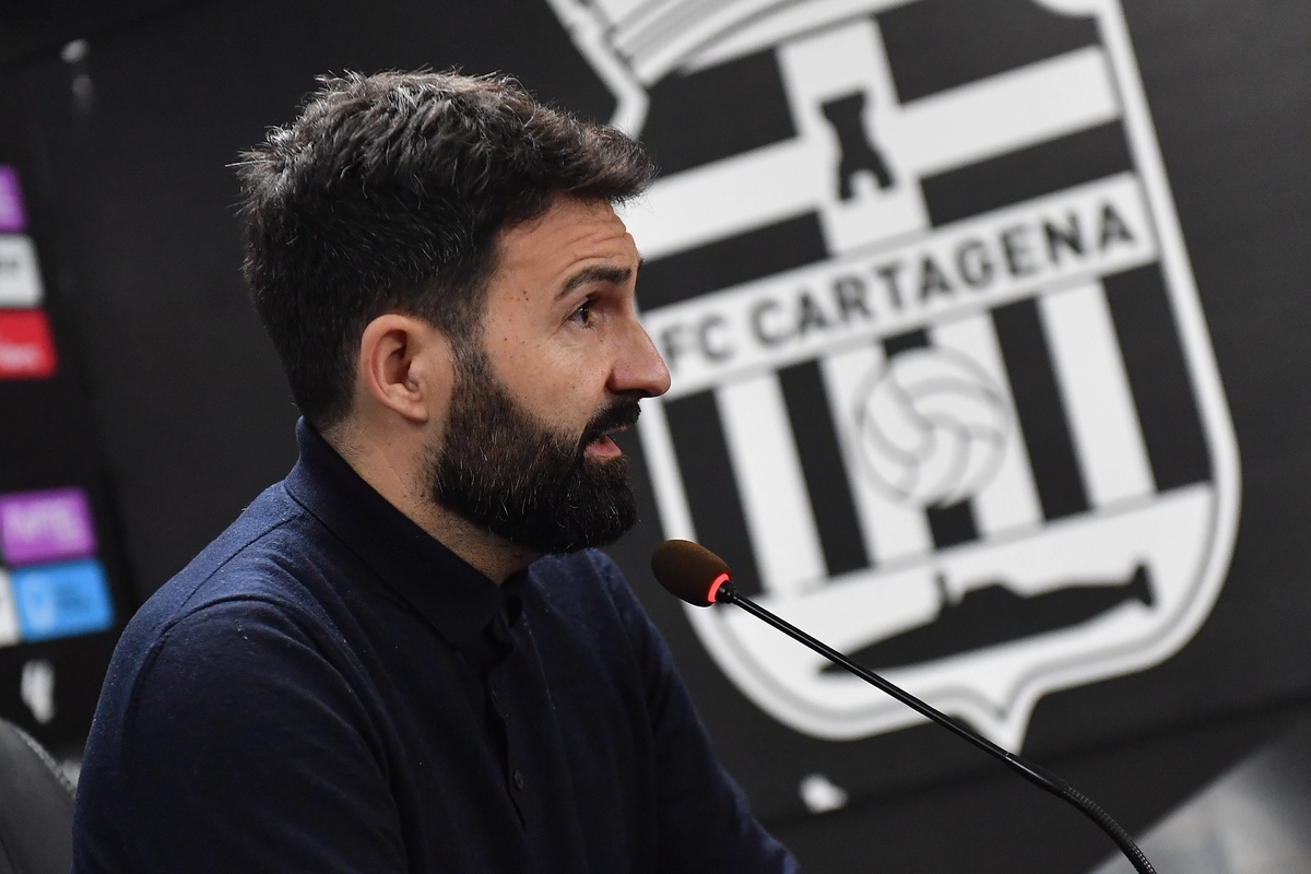Fernández Romo, entrenador del Cartagena. Foto: FC Cartagena.