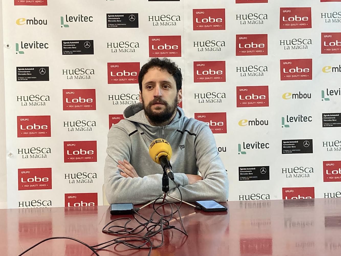 Santi Cerdán, entrenador Lobe Huesca La Magia. Foto: A. Mora