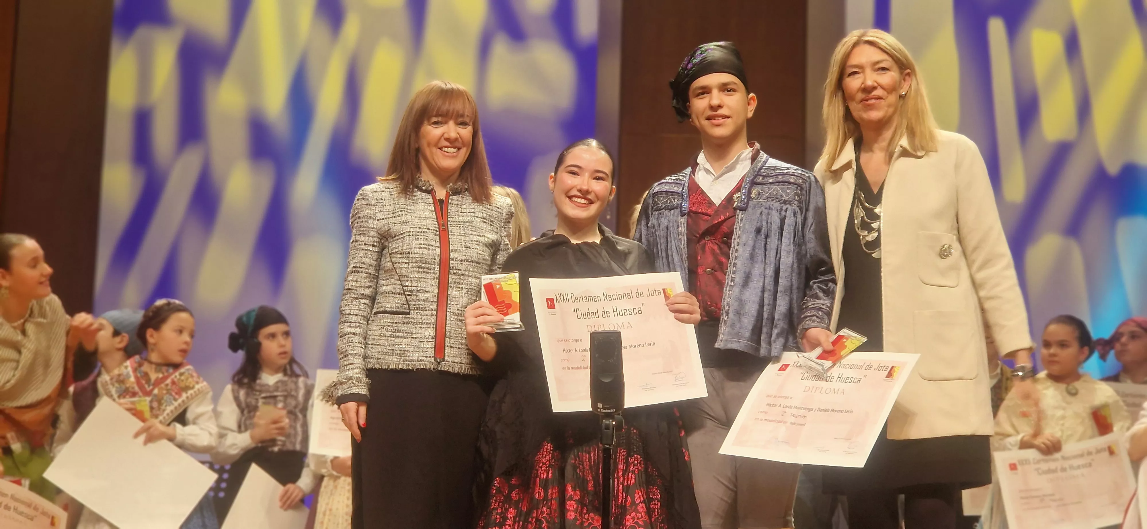 Final benjamín, infantil, juvenil y veteranos del XXXII Certamen Nacional de Jota Ciudad de Huesca. Foto Myriam Martínez