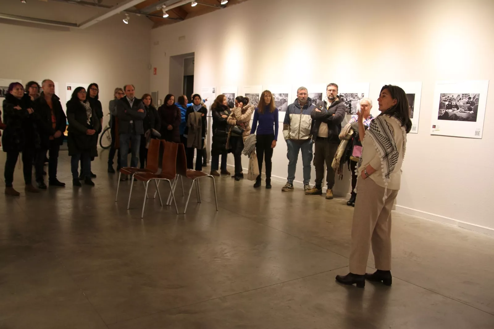 Exposición de Sandra  Barrilaro "De la ocupación al genocidio" en Huesca. Foto Carlos Neofato