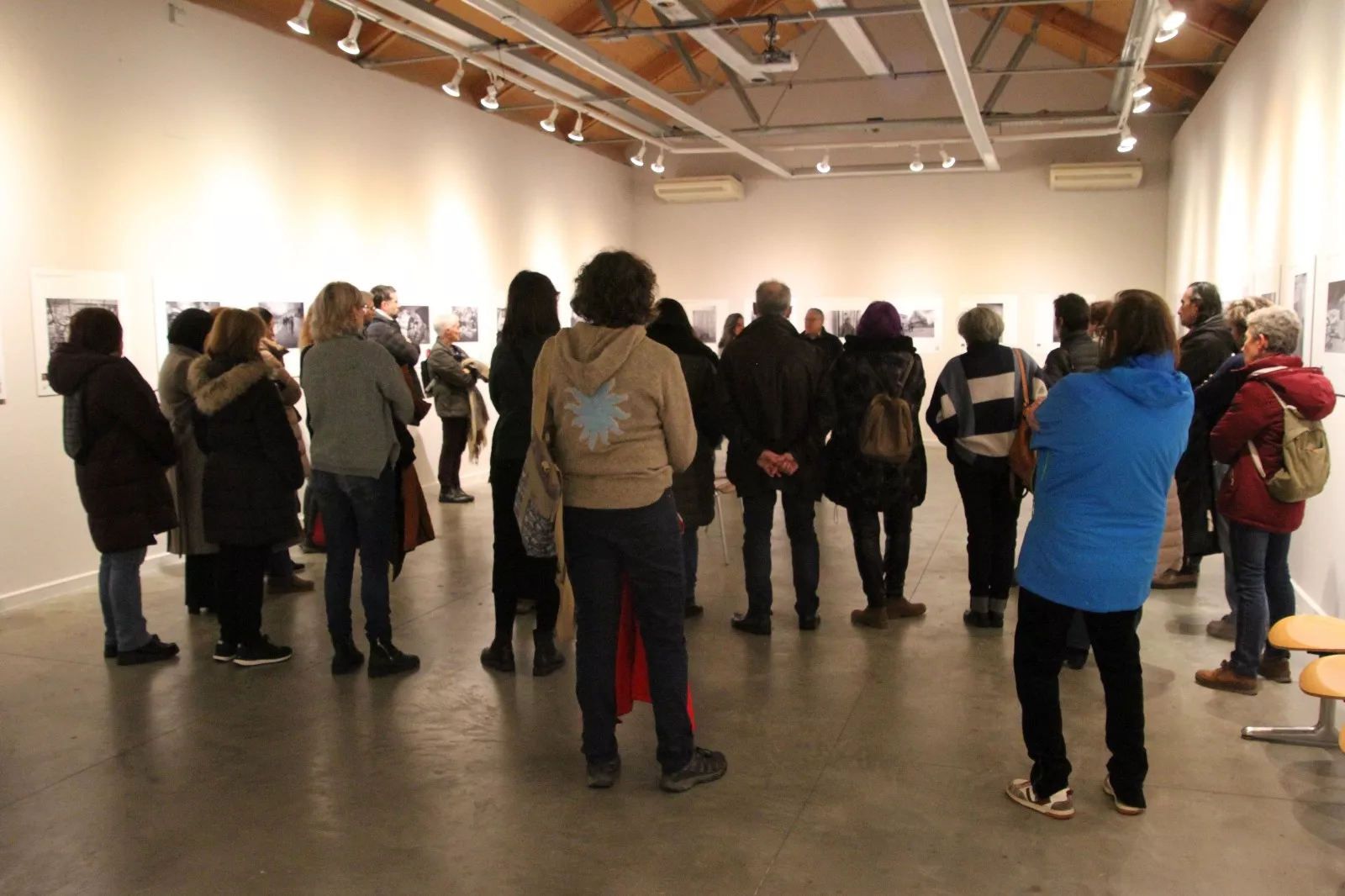 Exposición de Sandra  Barrilaro "De la ocupación al genocidio" en Huesca. Foto Carlos Neofato