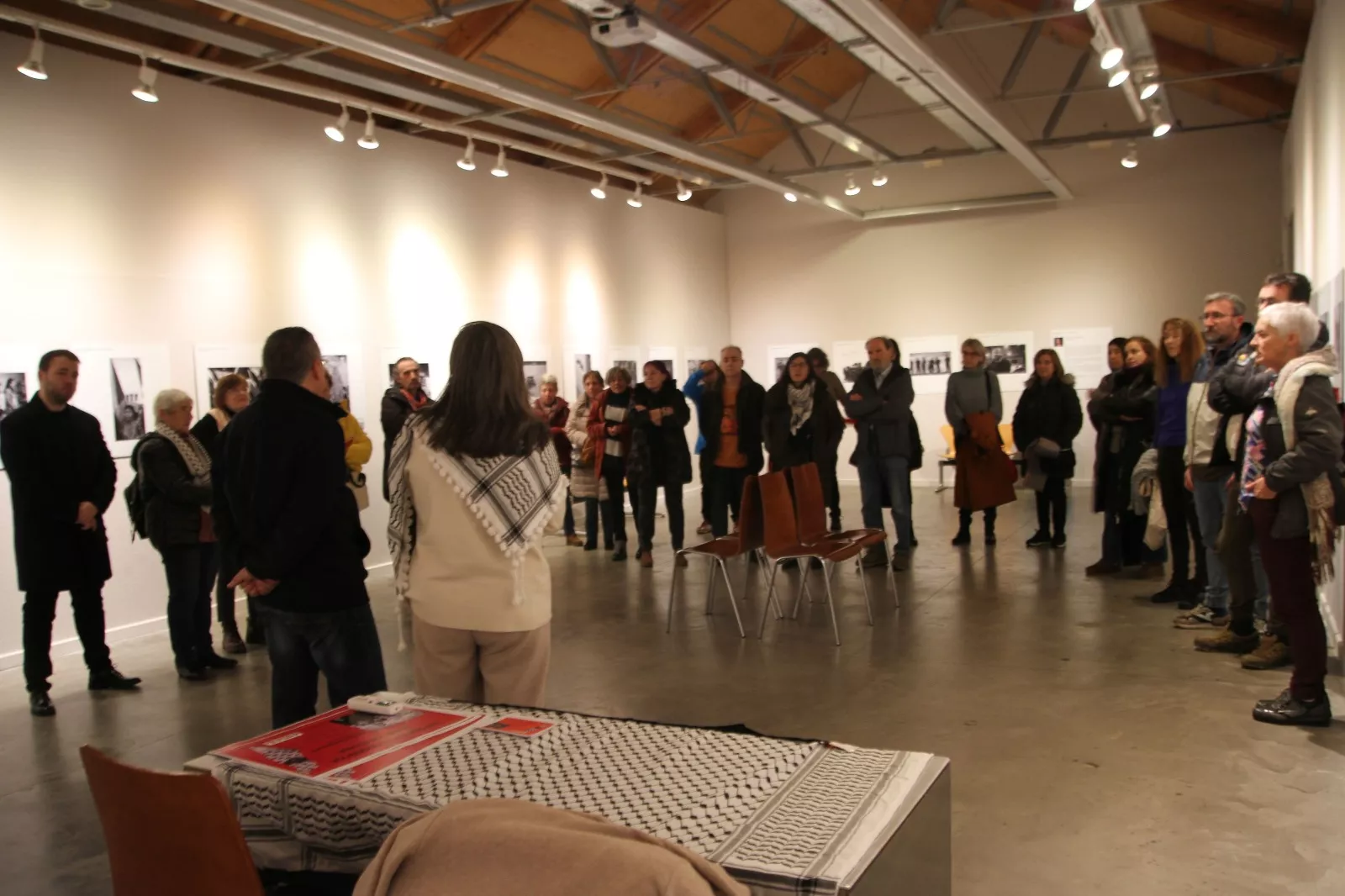 Exposición de Sandra  Barrilaro "De la ocupación al genocidio" en Huesca. Foto Carlos Neofato