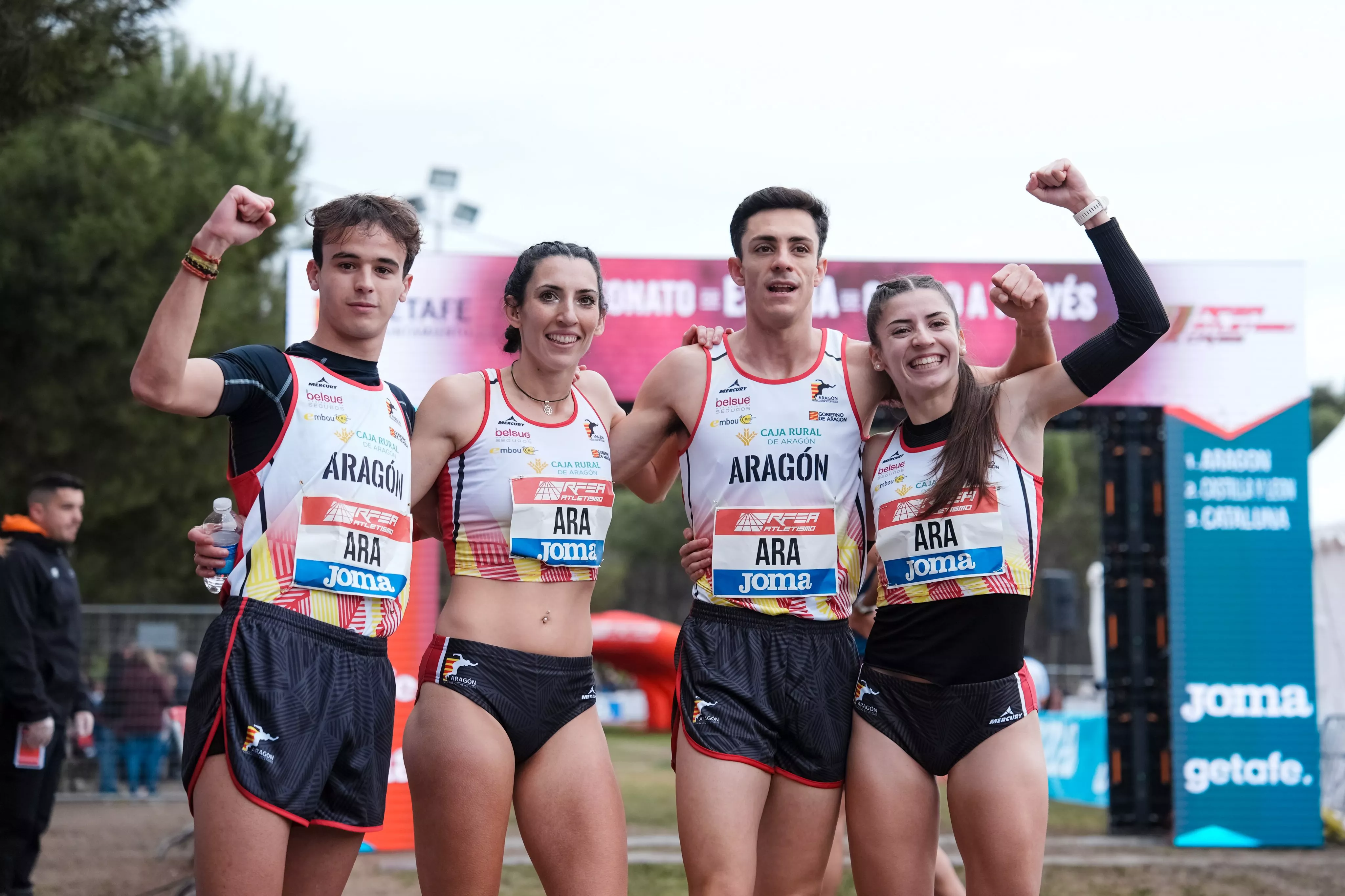 Campeonato de España de cross. Relevo mixto de Aragón. Foto RFEA