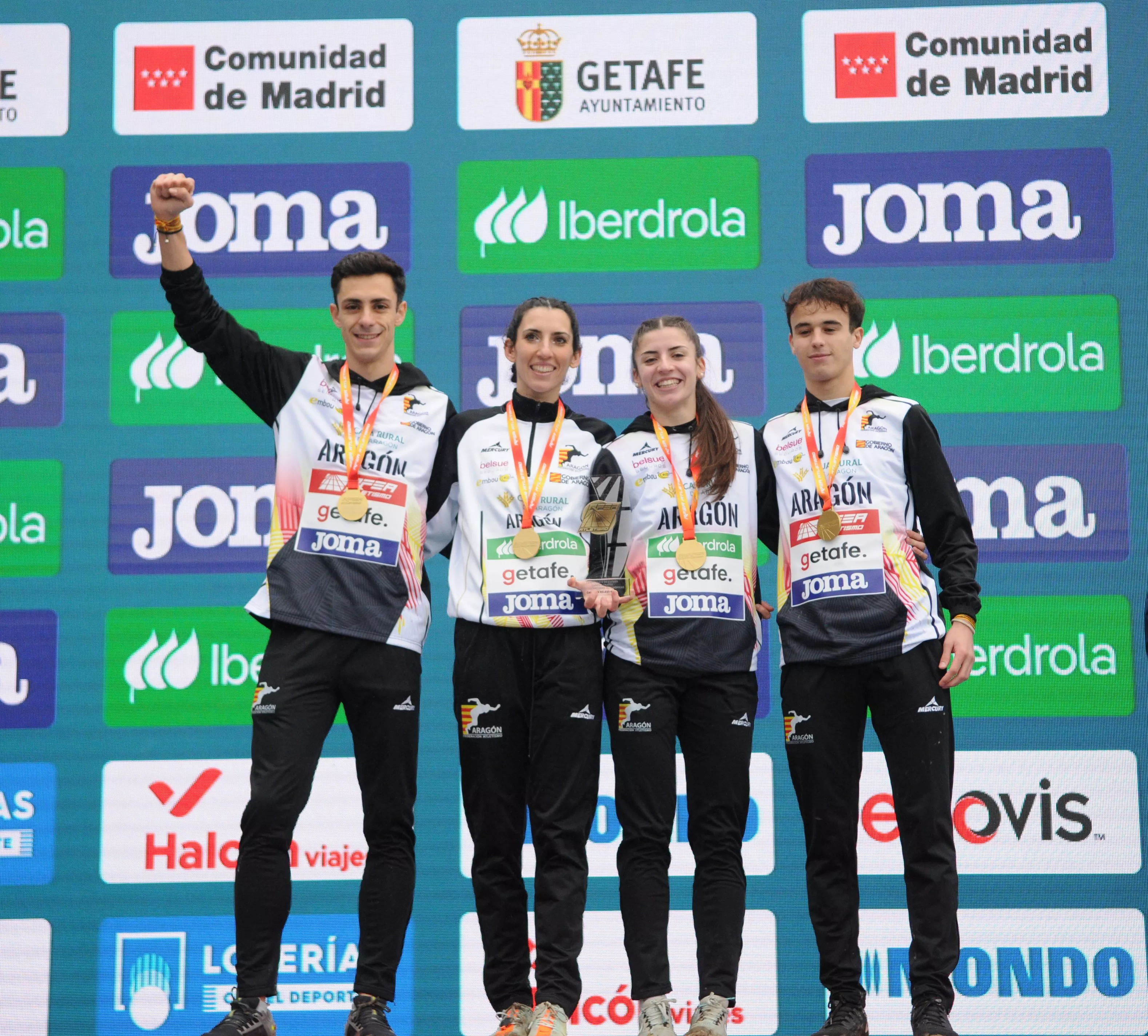 Campeonato de España de cross. Relevo mixto de Aragón. Foto RFEA
