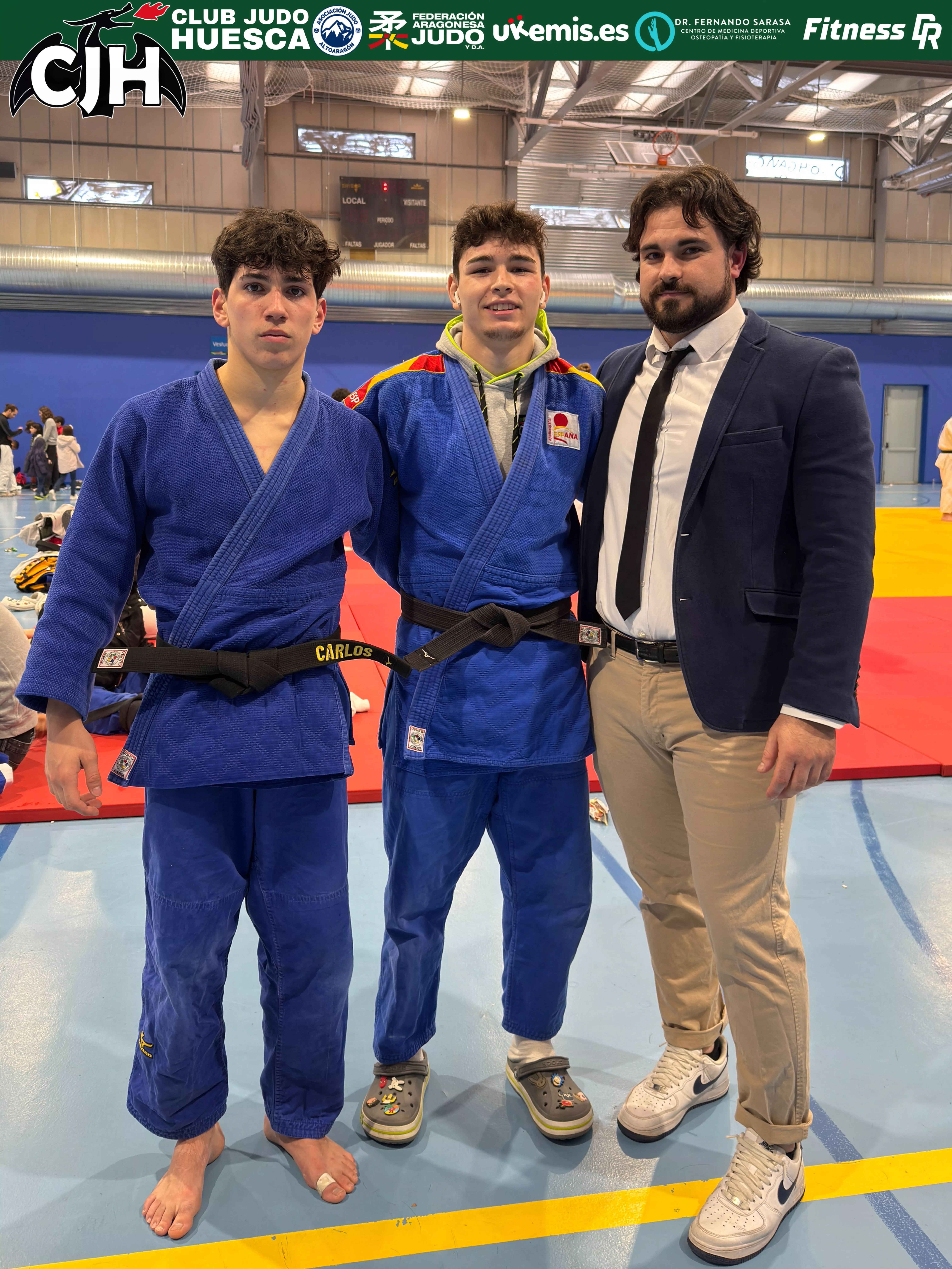Carlos Martín y Eduardo Miranda representaron al Club Judo Huesca en Madrid.