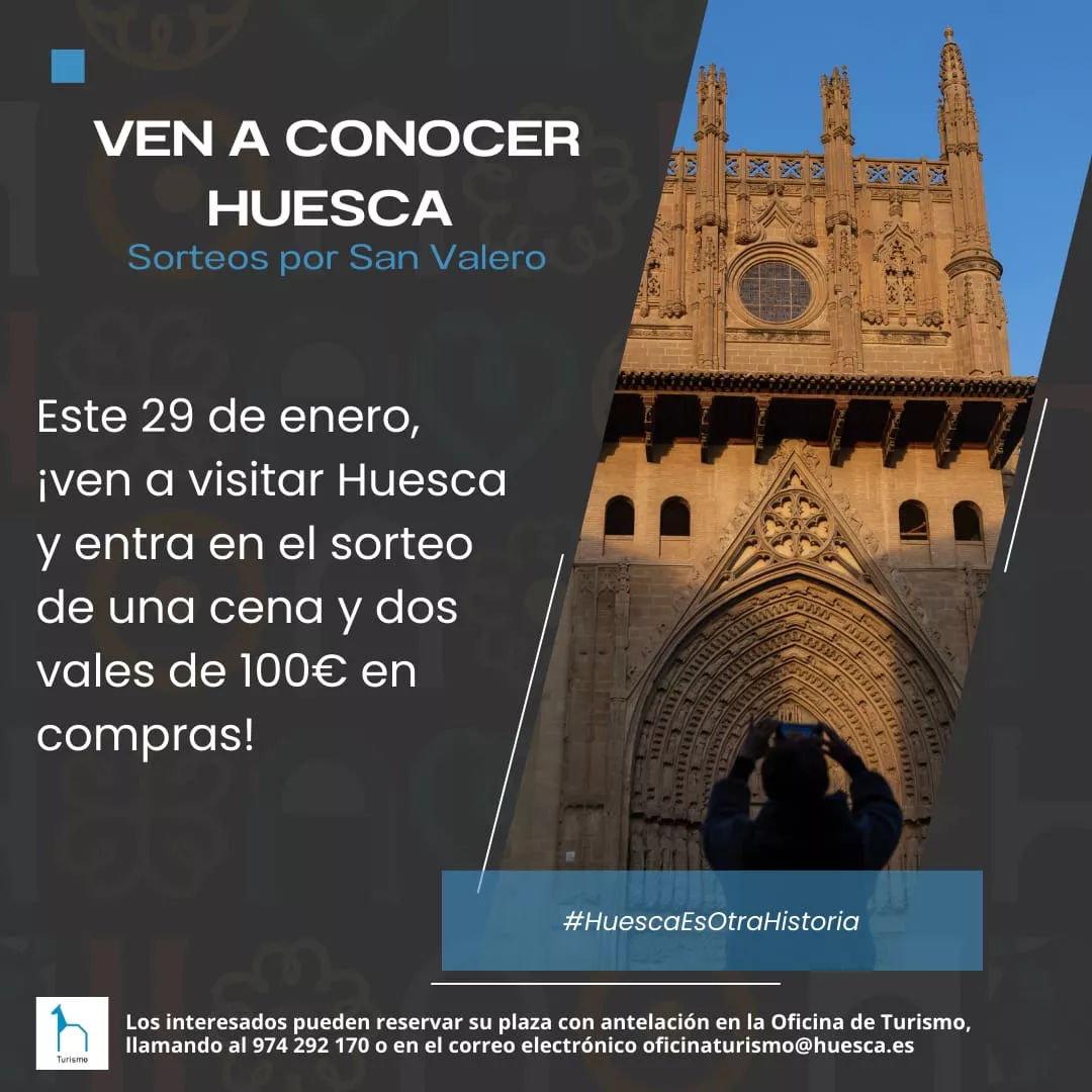 Cartel promocional de las acciones por San Valero en Huesca