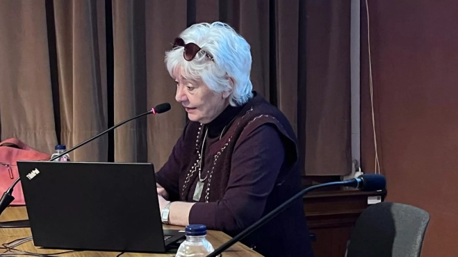 Pilar Utrilla durante su intervención. Pilar Utrilla durante su intervención.