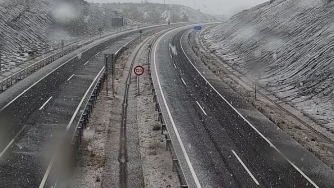 La A-23 en Jaca. La A-23 en Jaca.