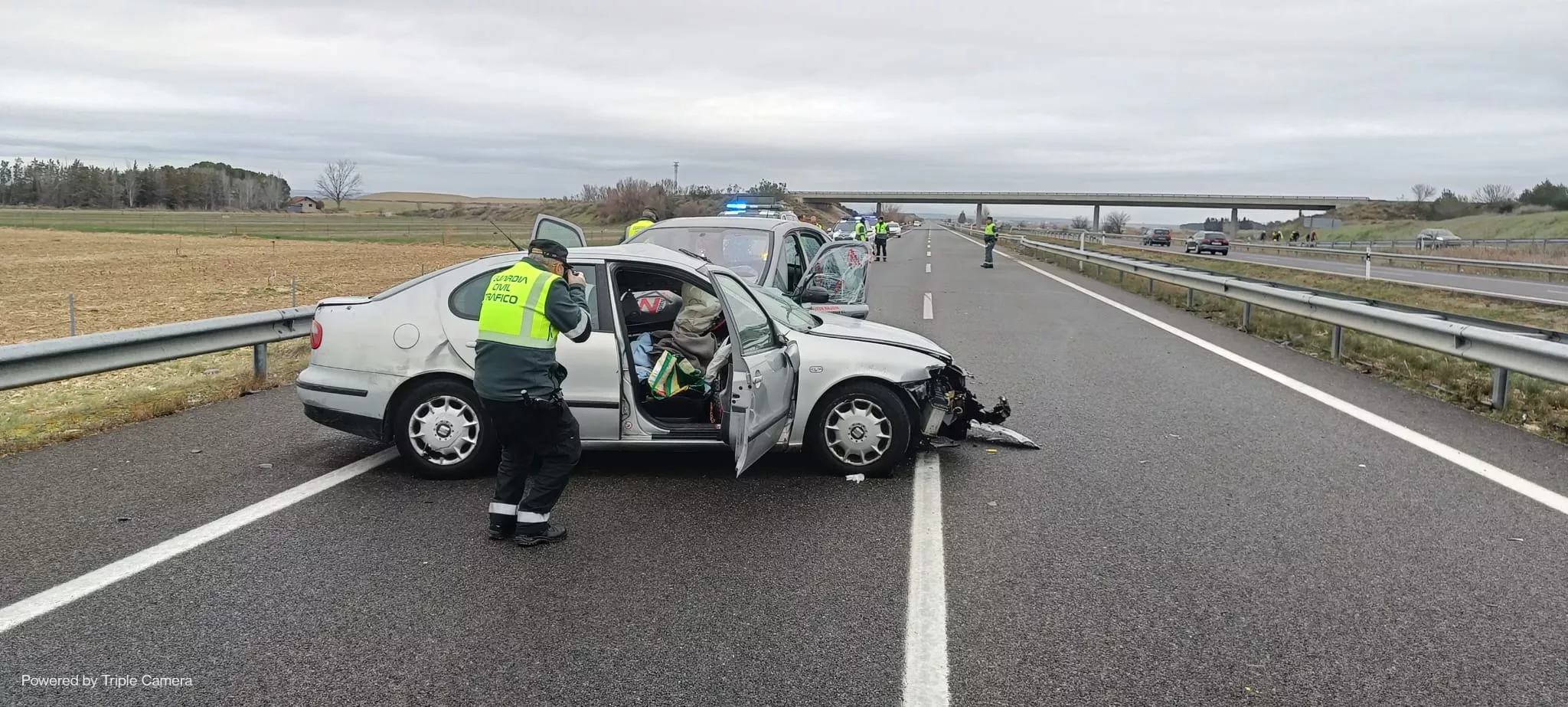 Accidente ocurrido en Gurrea de Gállego con un fallecido.