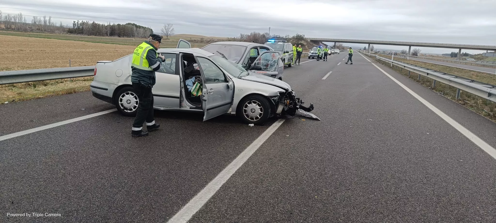 Accidente ocurrido en Gurrea de Gállego con un fallecido.