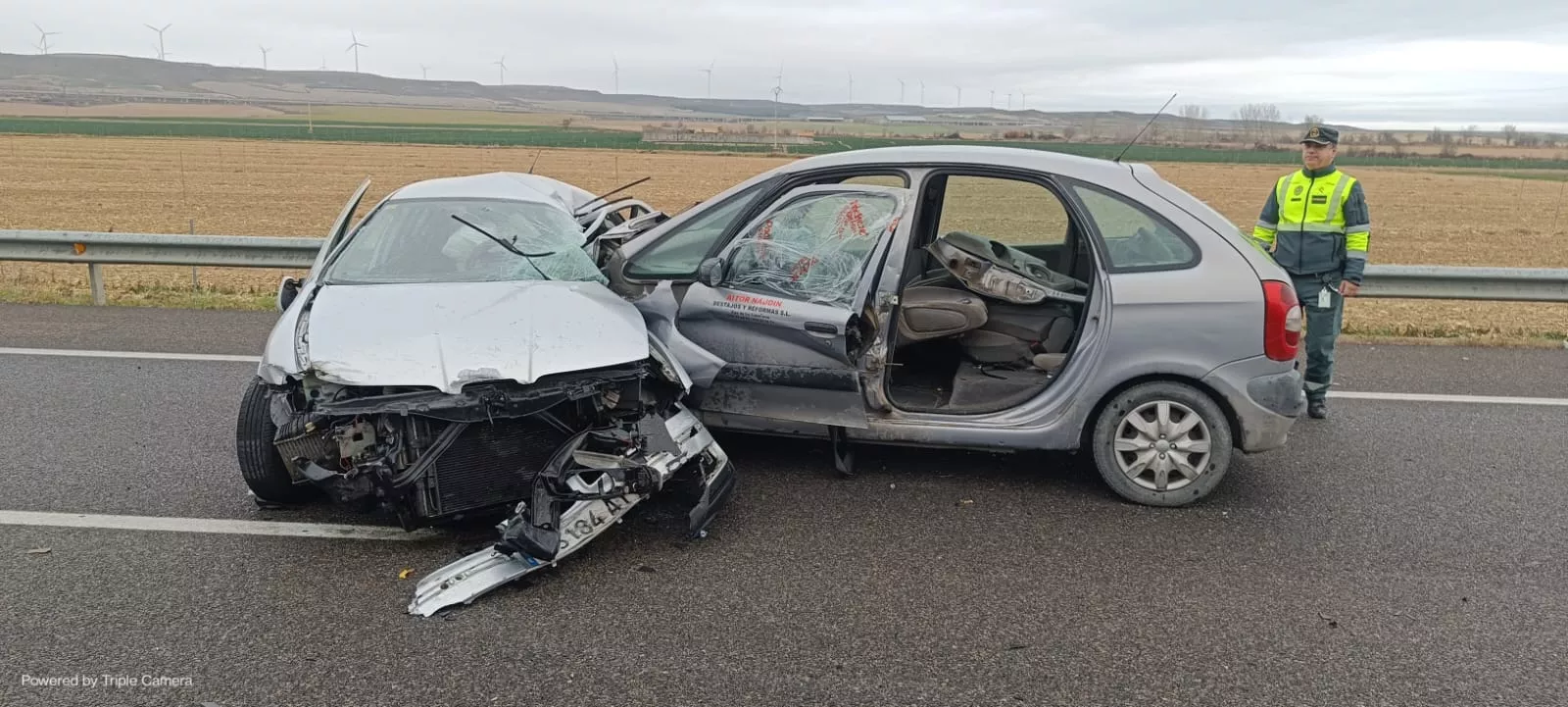 Accidente ocurrido en Gurrea de Gállego con un fallecido.
