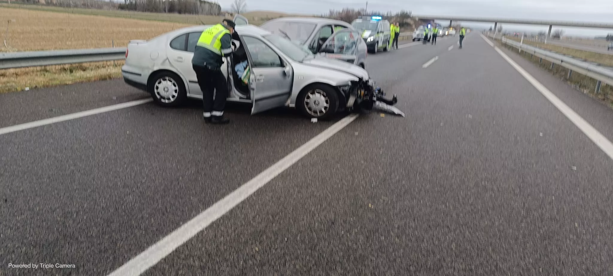 Accidente ocurrido en Gurrea de Gállego con un fallecido.