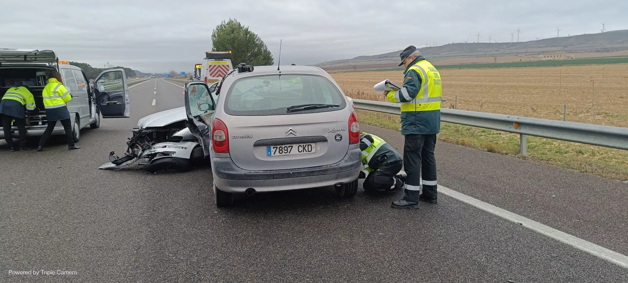 Accidente ocurrido en Gurrea de Gállego con un fallecido.