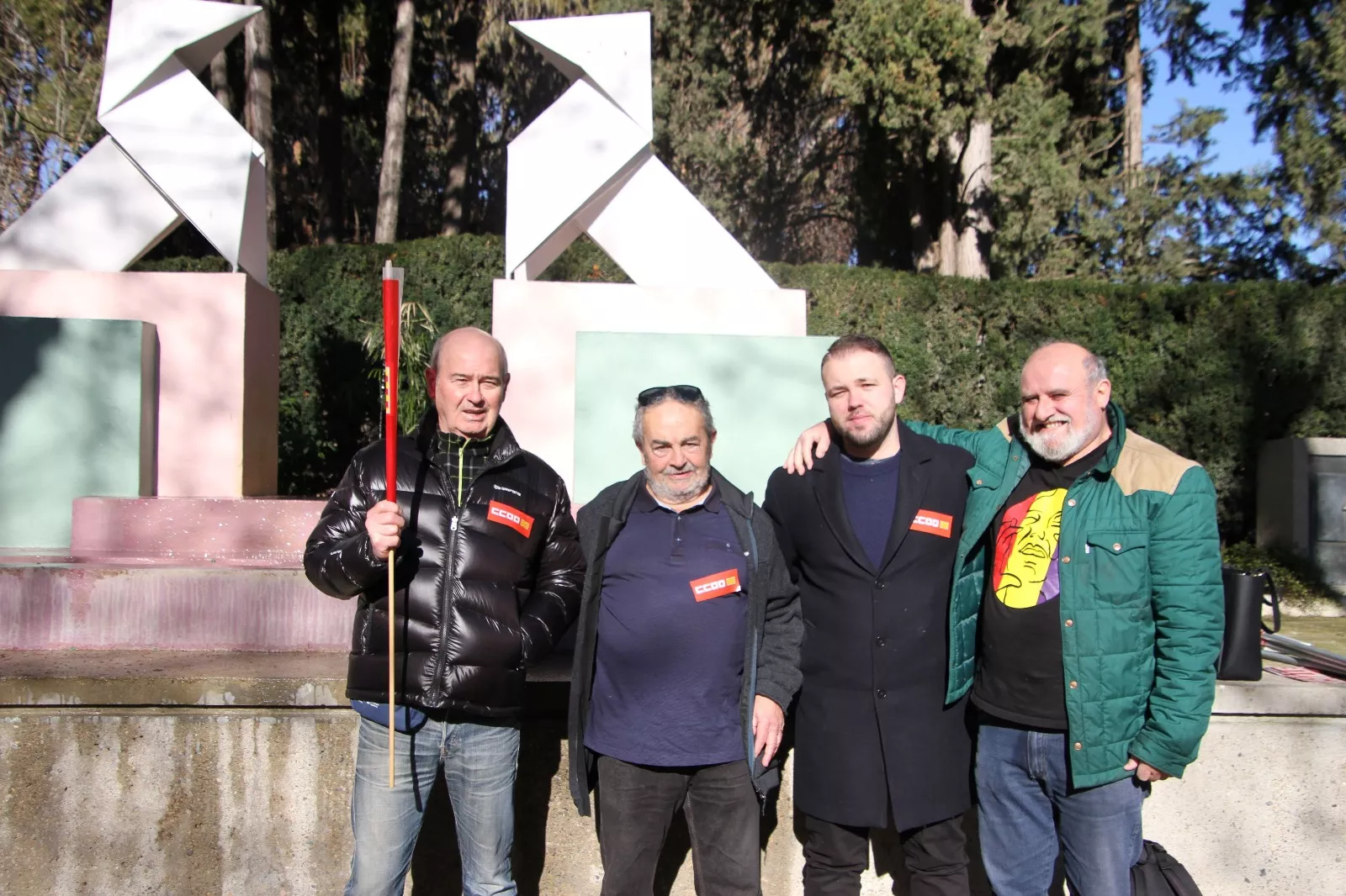 Manifestación de UGT y CCOO en Huesca. Foto Carlos Neofato