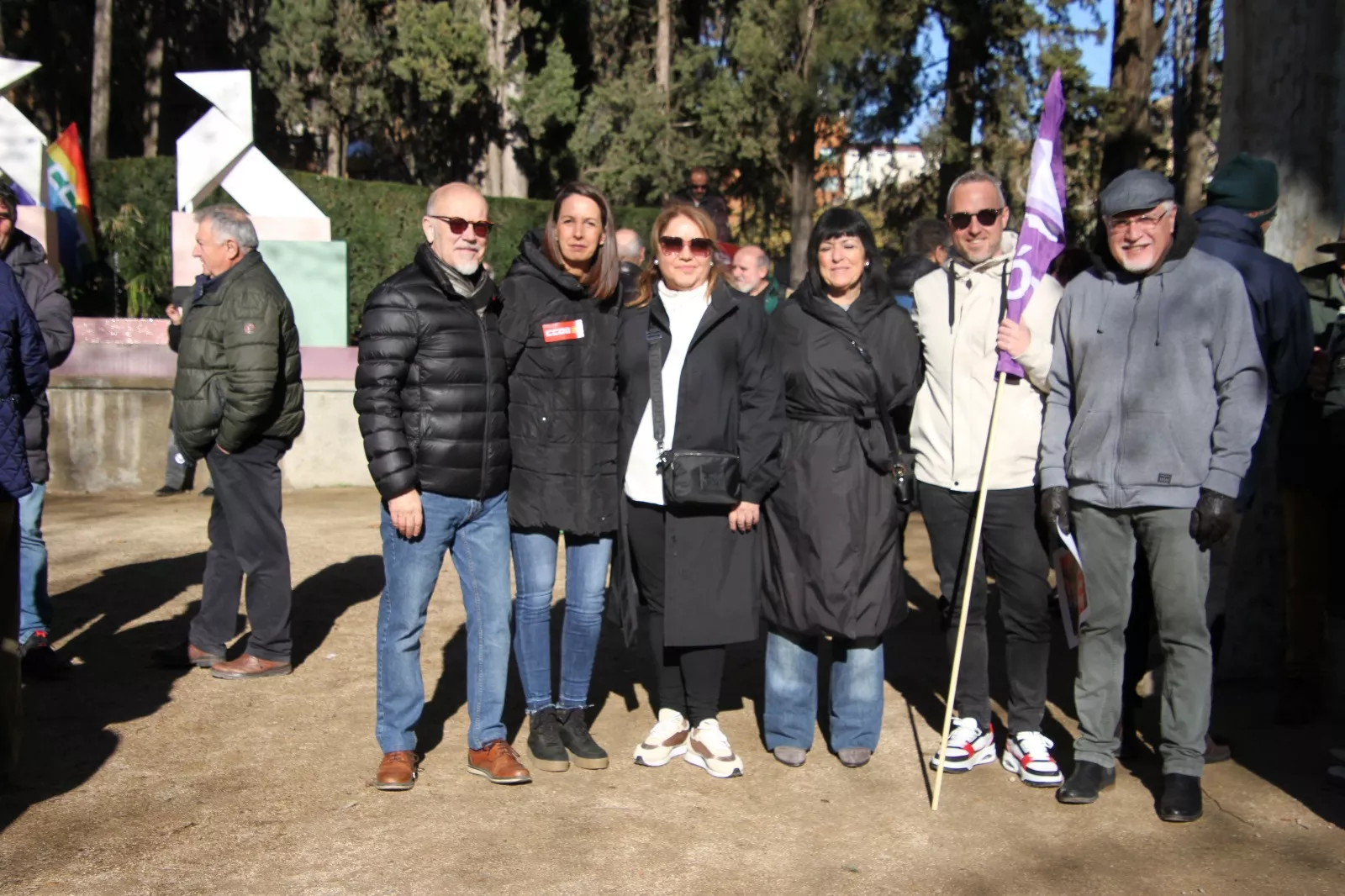 Manifestación de UGT y CCOO en Huesca. Foto Carlos Neofato