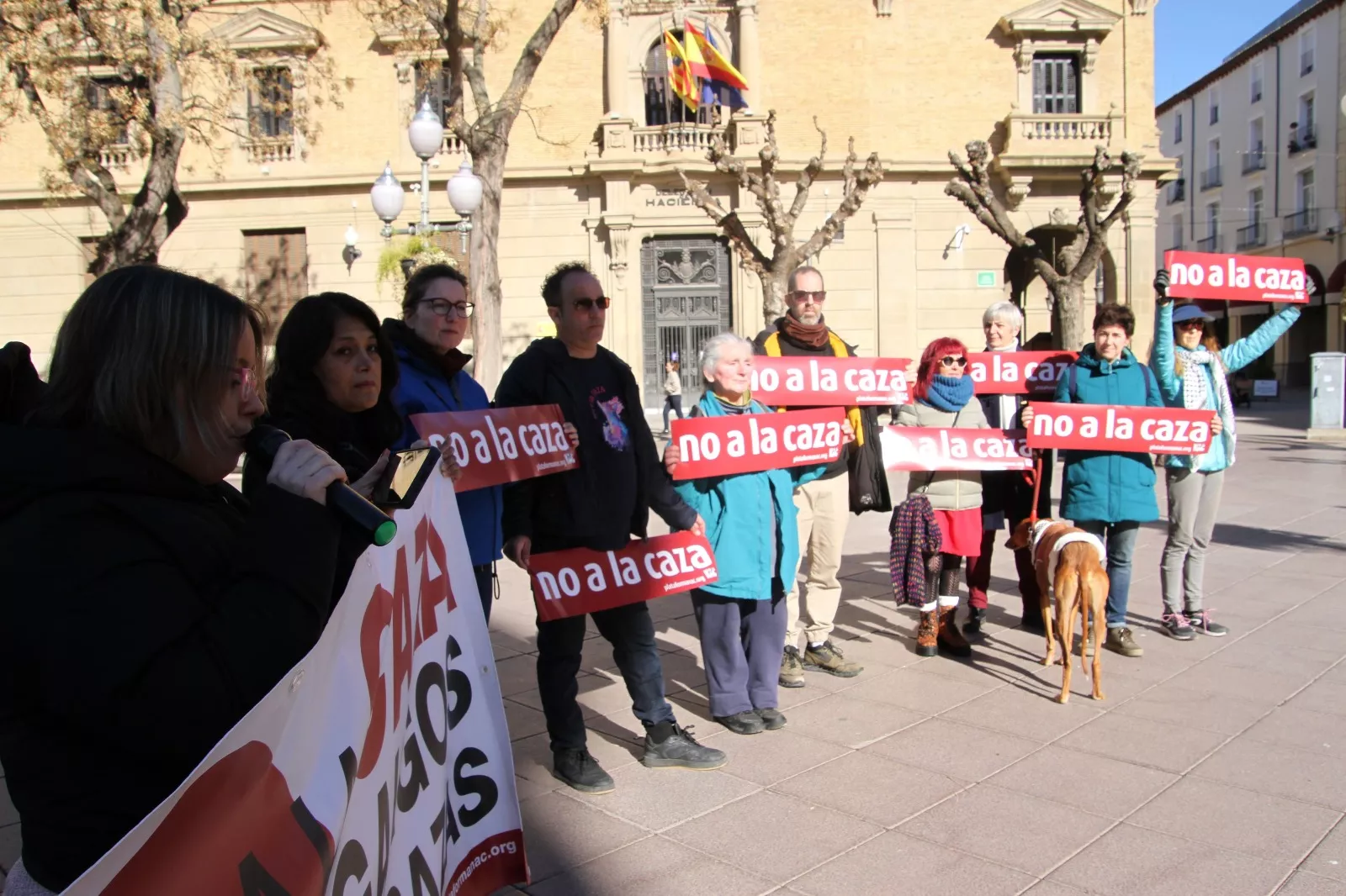 Manifestación de No a la Caza en Huesca. Foto Carlos Neofato