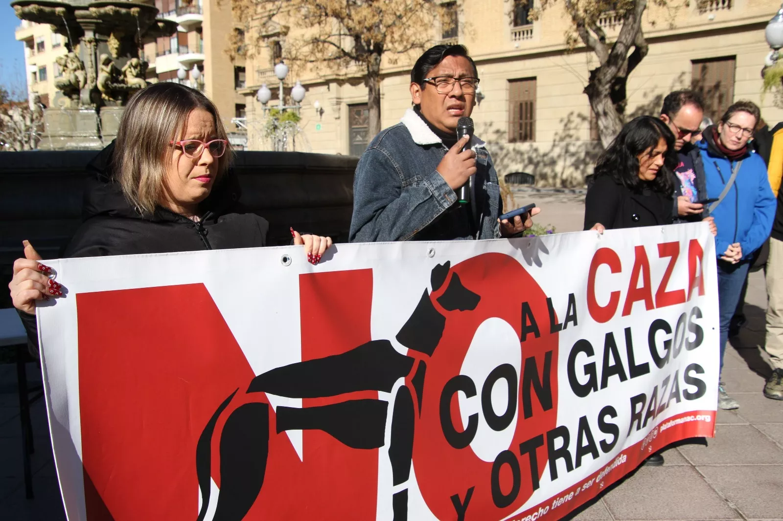 Manifestación de No a la Caza en Huesca. Foto Carlos Neofato